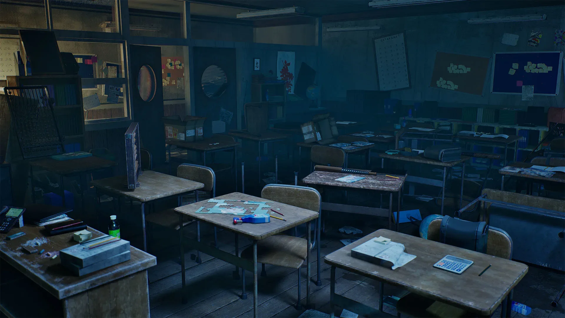 Abandoned classroom