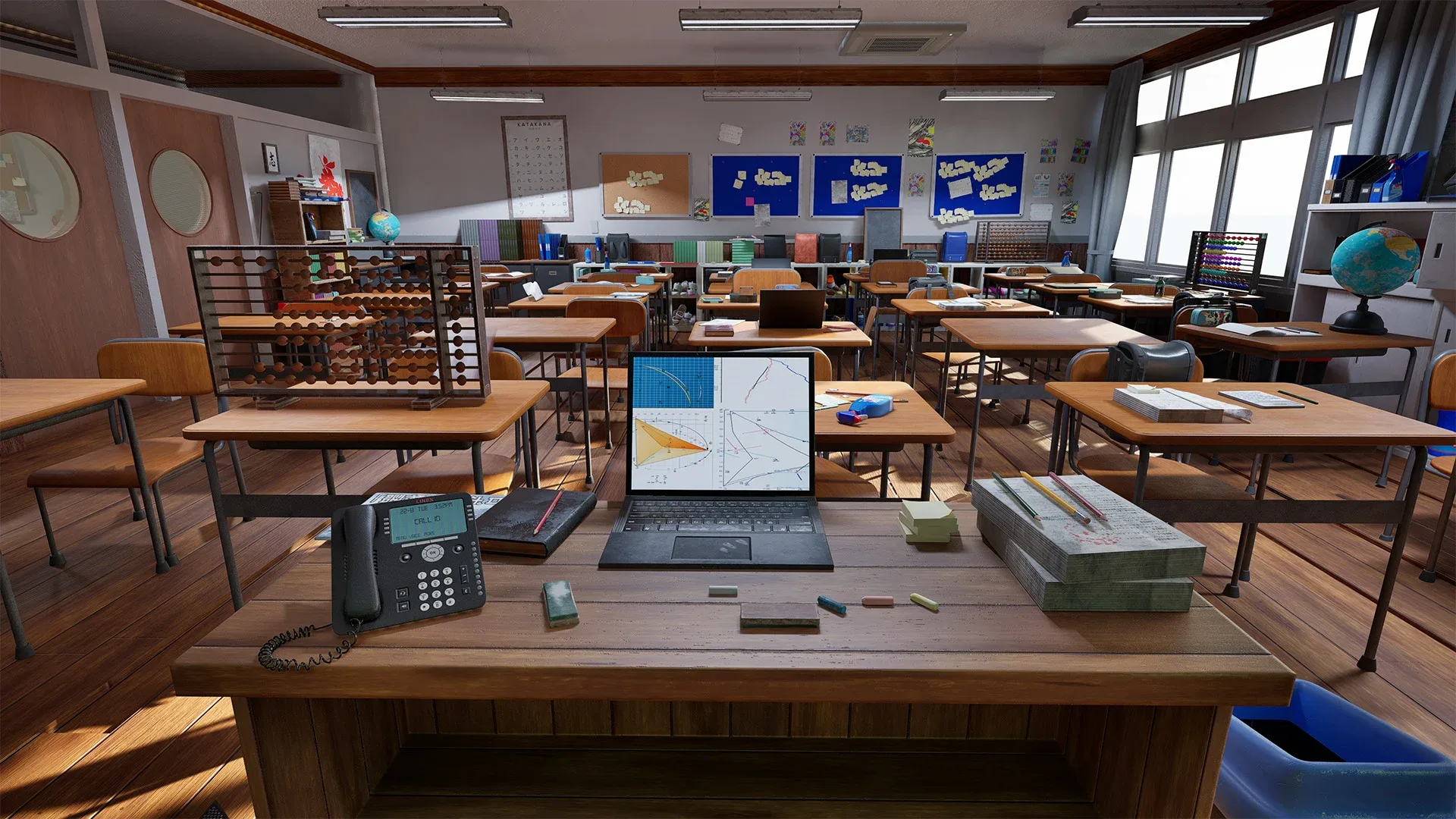 Abandoned classroom