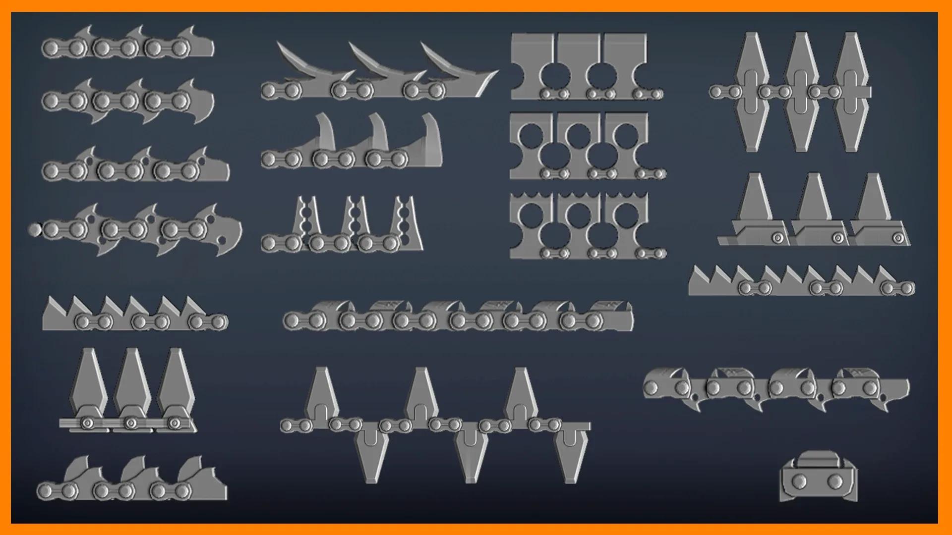 20 Electric Saw Teeth IMM Brush Zbrush