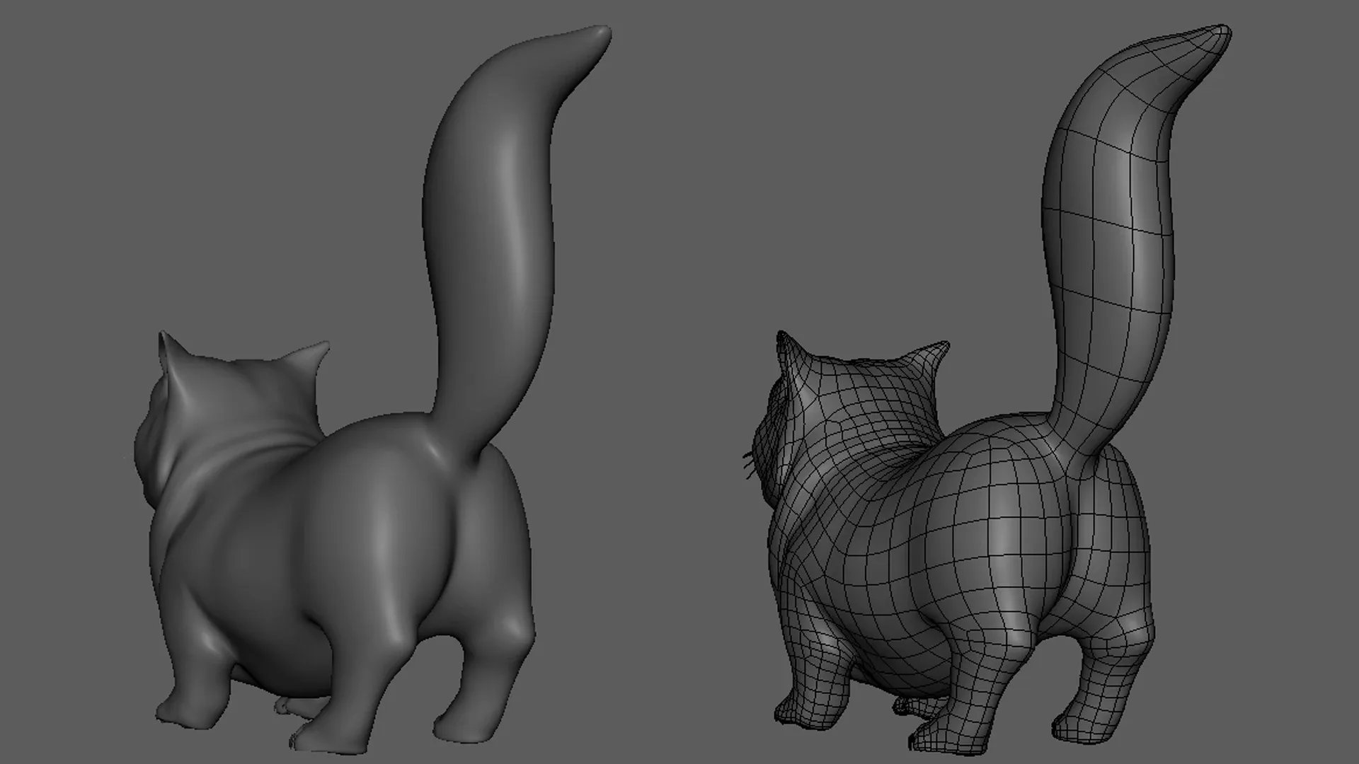 Fat Cat - Topology + UV Map