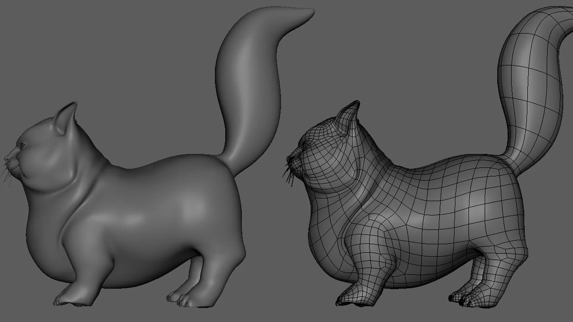 Fat Cat - Topology + UV Map