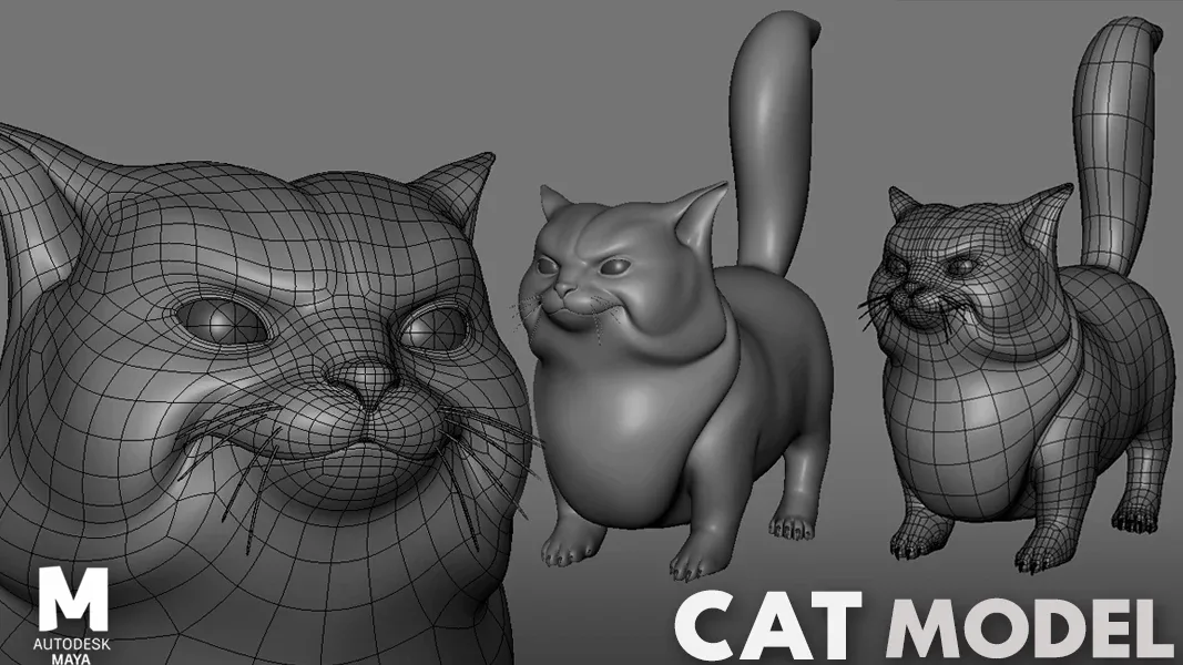 Fat Cat - Topology + UV Map