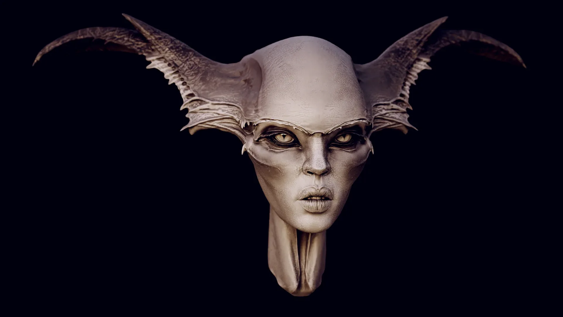 DEMONESS part 1: 50 Heads with Blendshapes