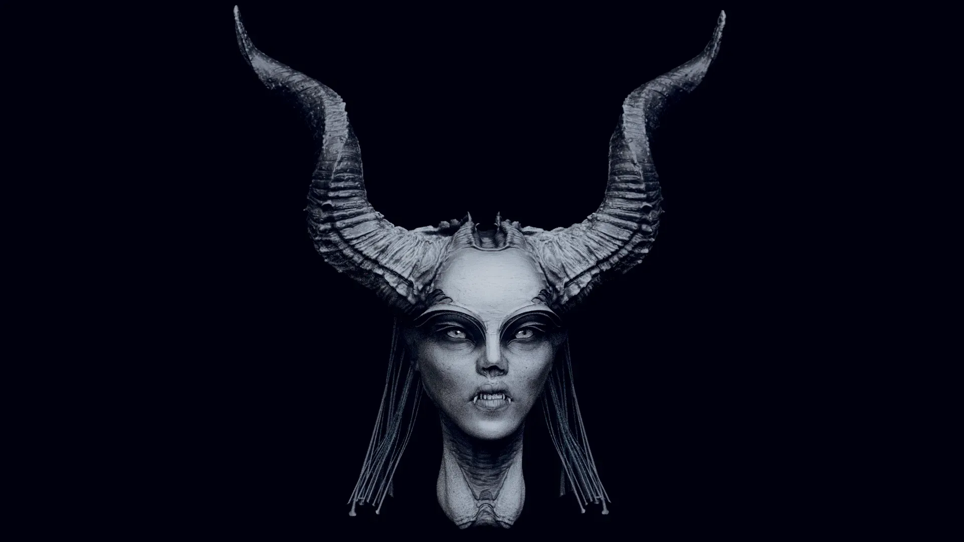 DEMONESS part 1: 50 Heads with Blendshapes