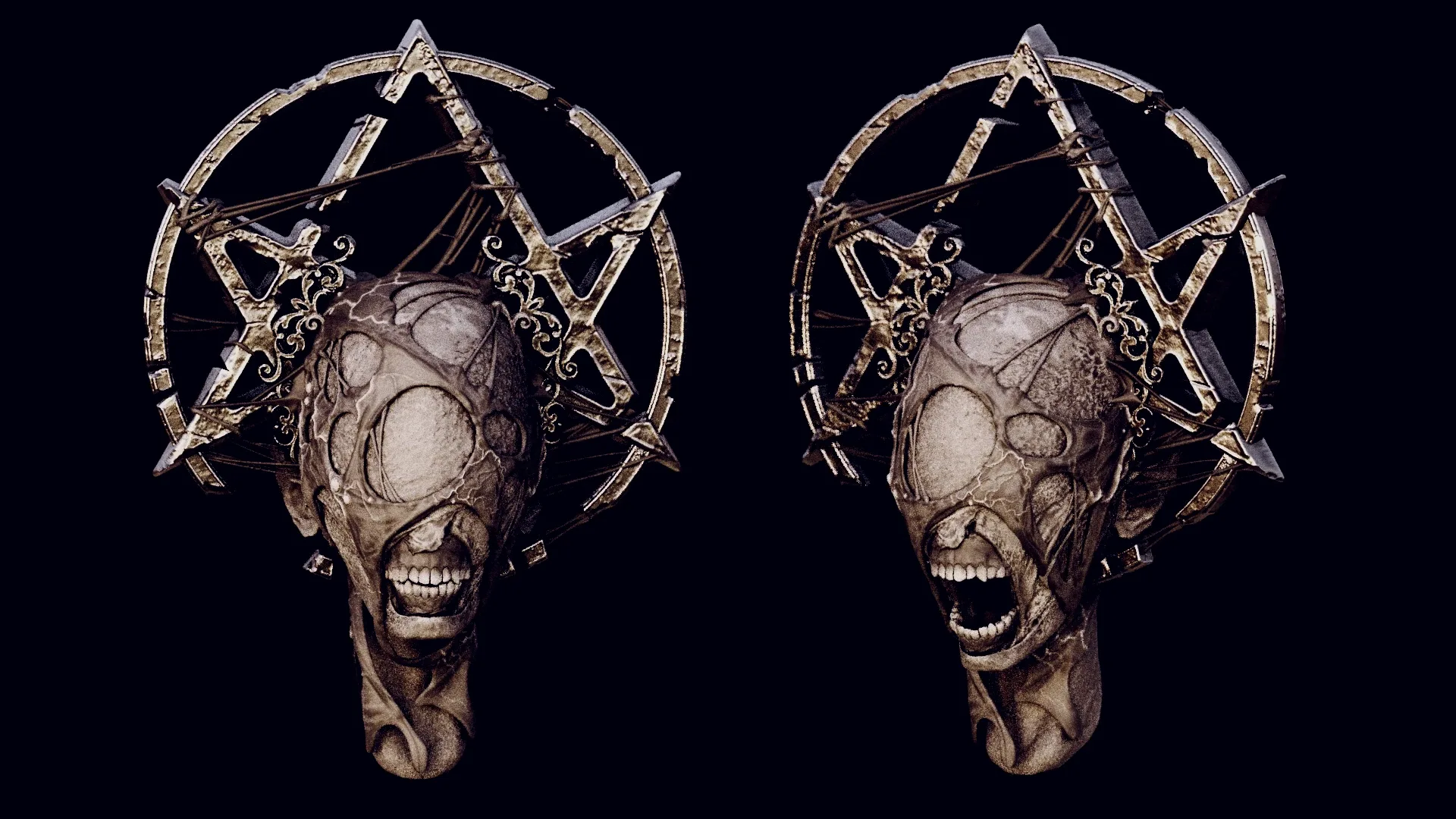 DEMONESS part 1: 50 Heads with Blendshapes