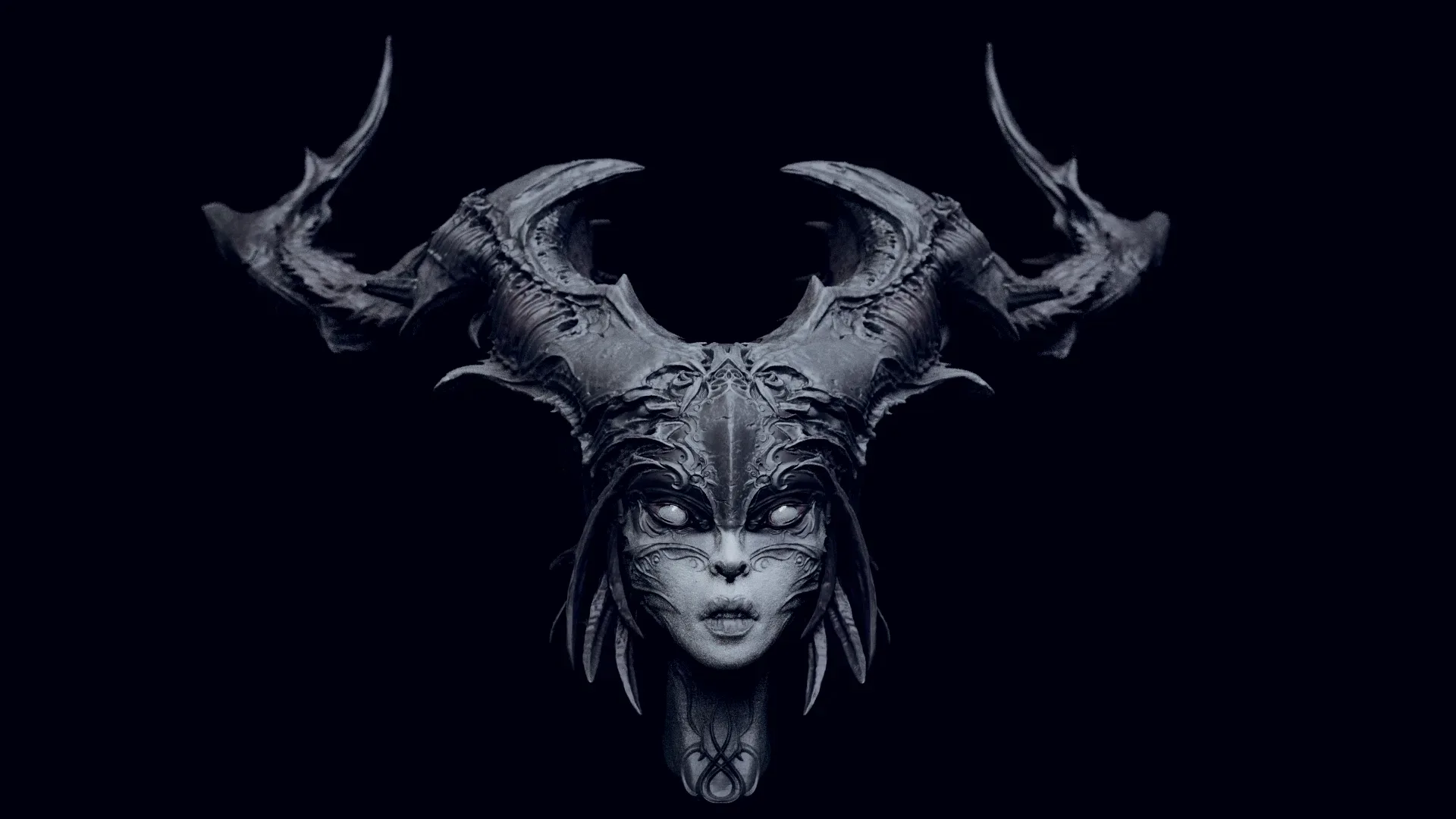 DEMONESS part 1: 50 Heads with Blendshapes