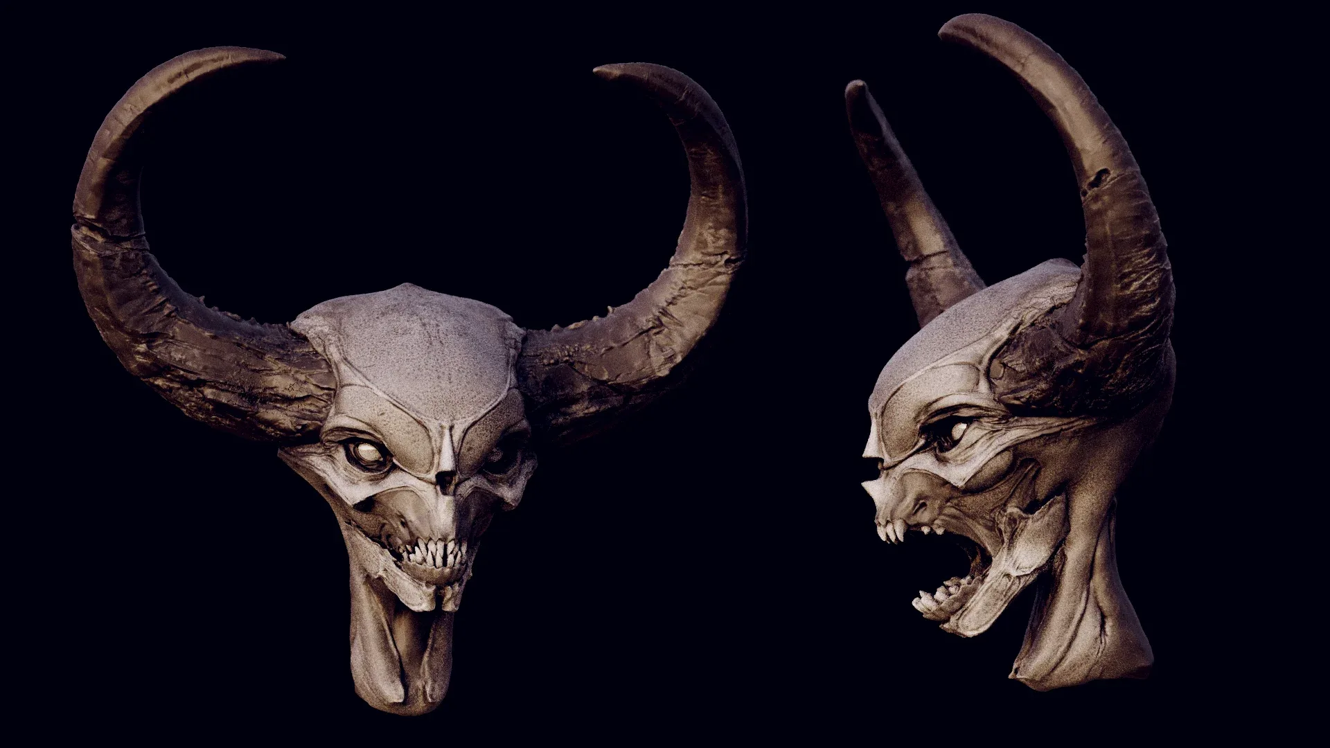 DEMONESS part 1: 50 Heads with Blendshapes