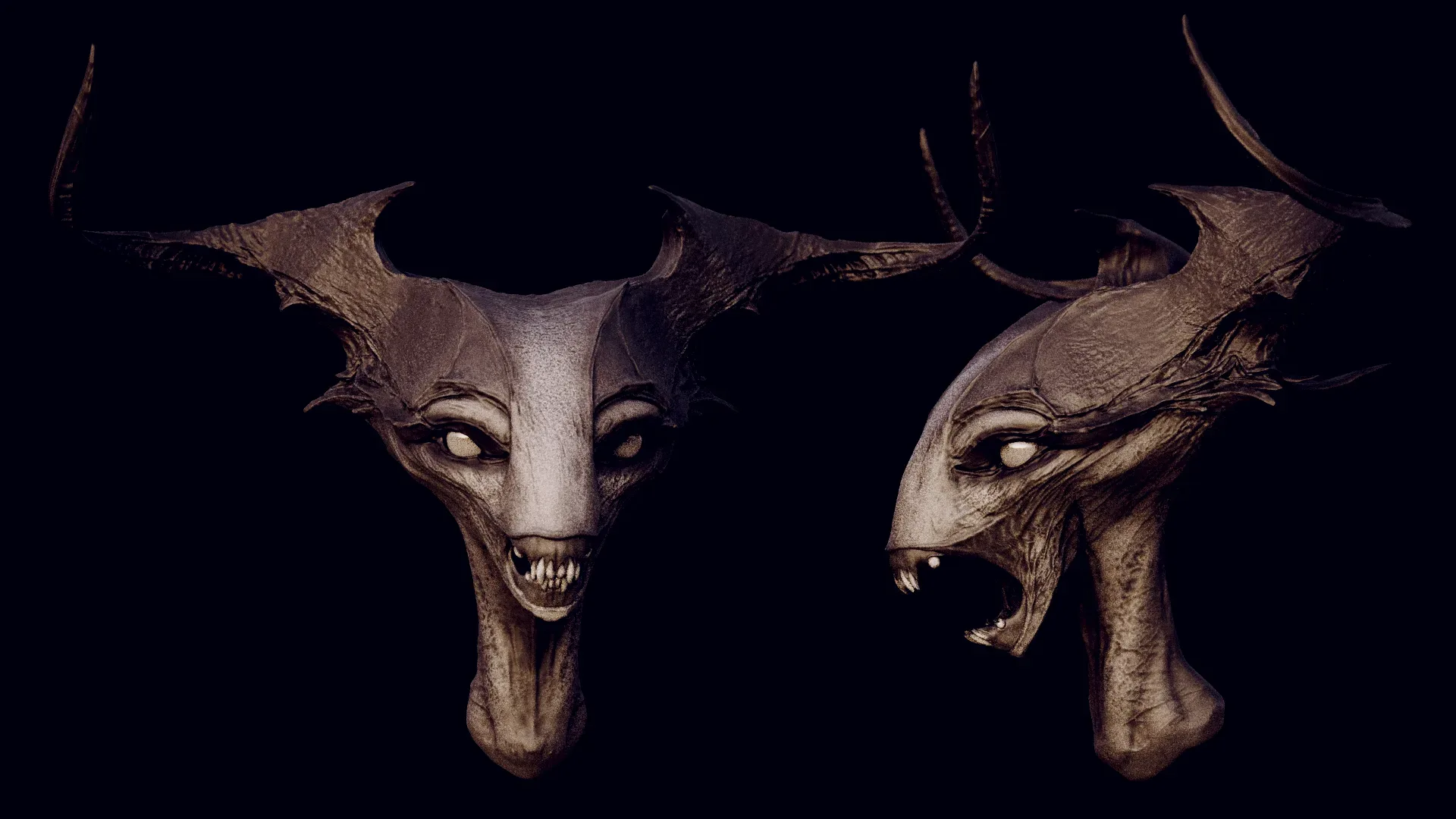 DEMONESS part 1: 50 Heads with Blendshapes