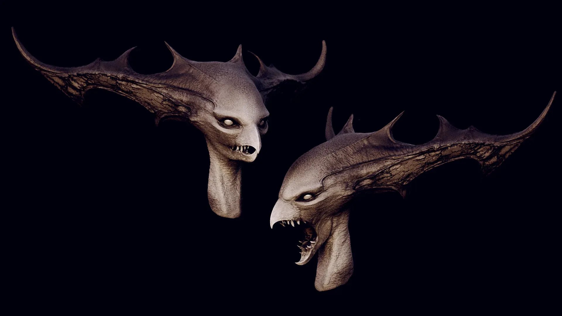 DEMONESS part 1: 50 Heads with Blendshapes