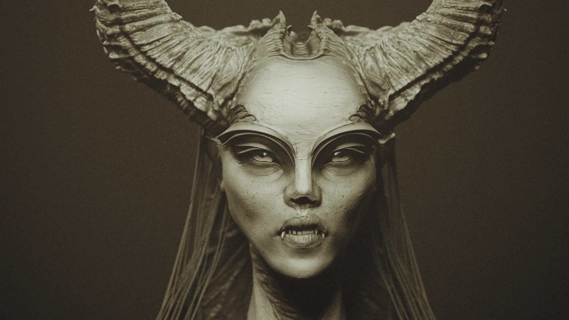 DEMONESS part 1: 50 Heads with Blendshapes