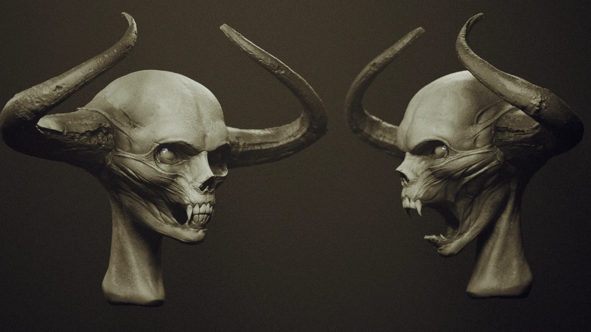 DEMONESS part 1: 50 Heads with Blendshapes