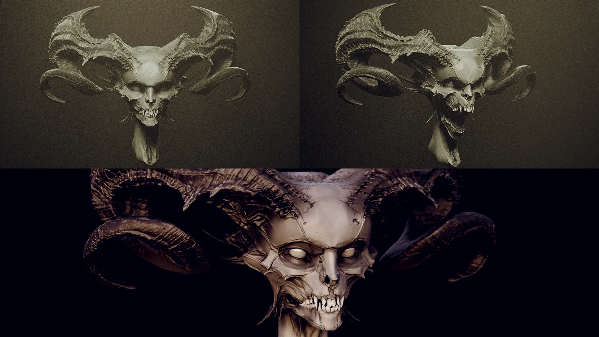 DEMONESS part 1: 50 Heads with Blendshapes