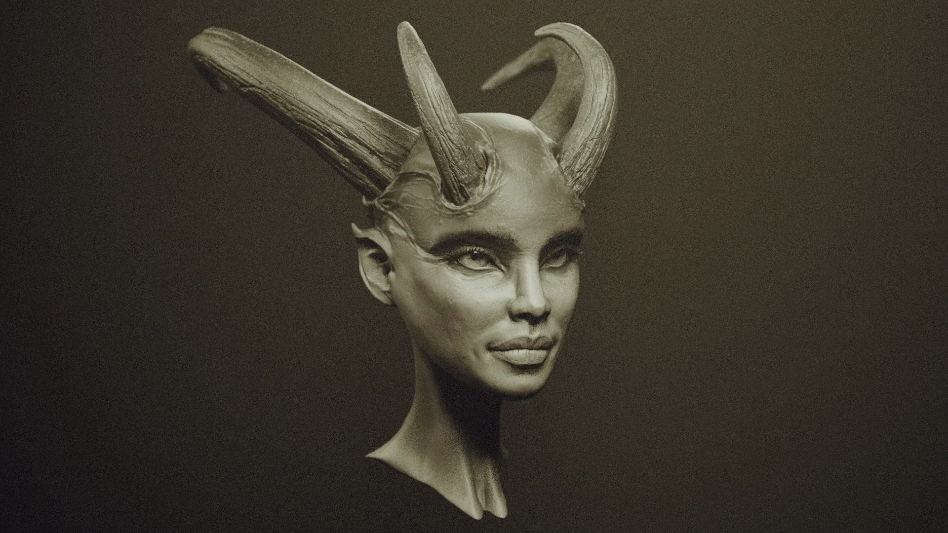 DEMONESS part 1: 50 Heads with Blendshapes