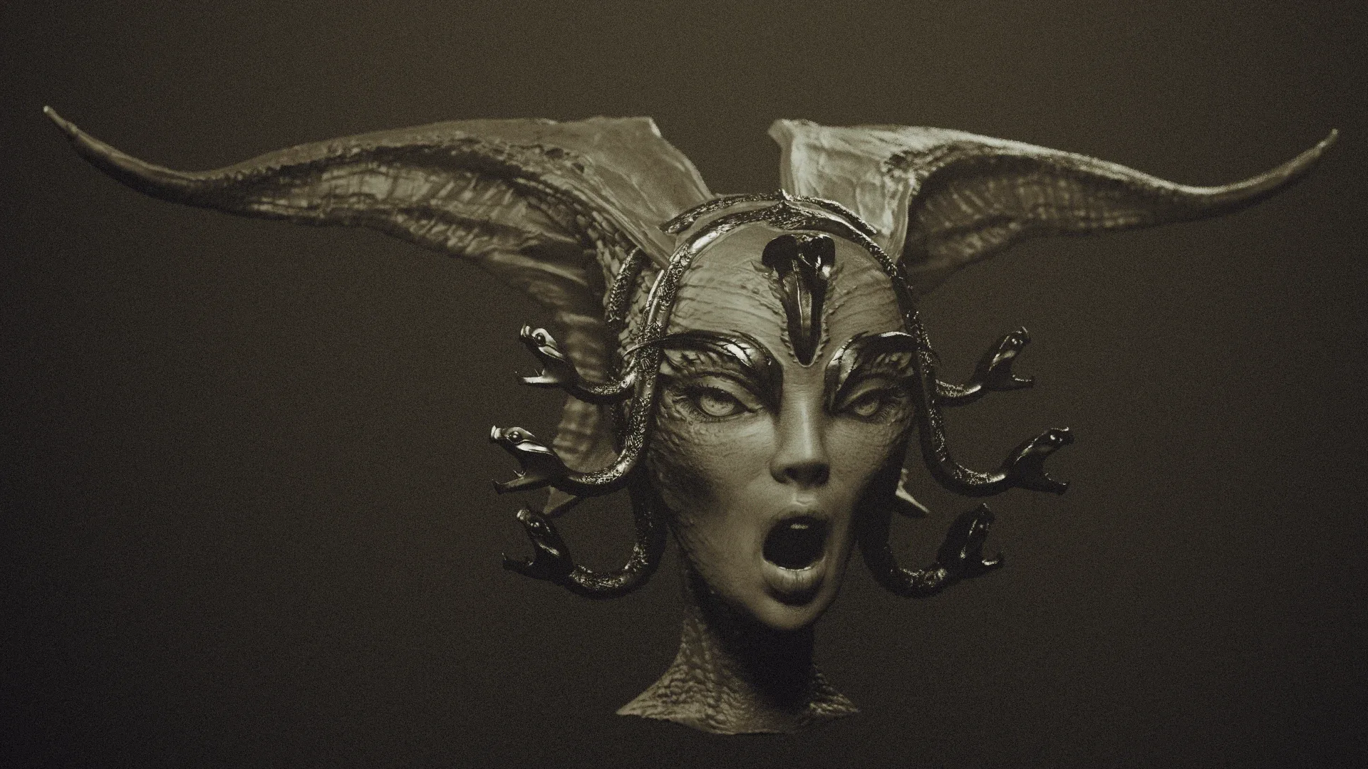 DEMONESS part 1: 50 Heads with Blendshapes