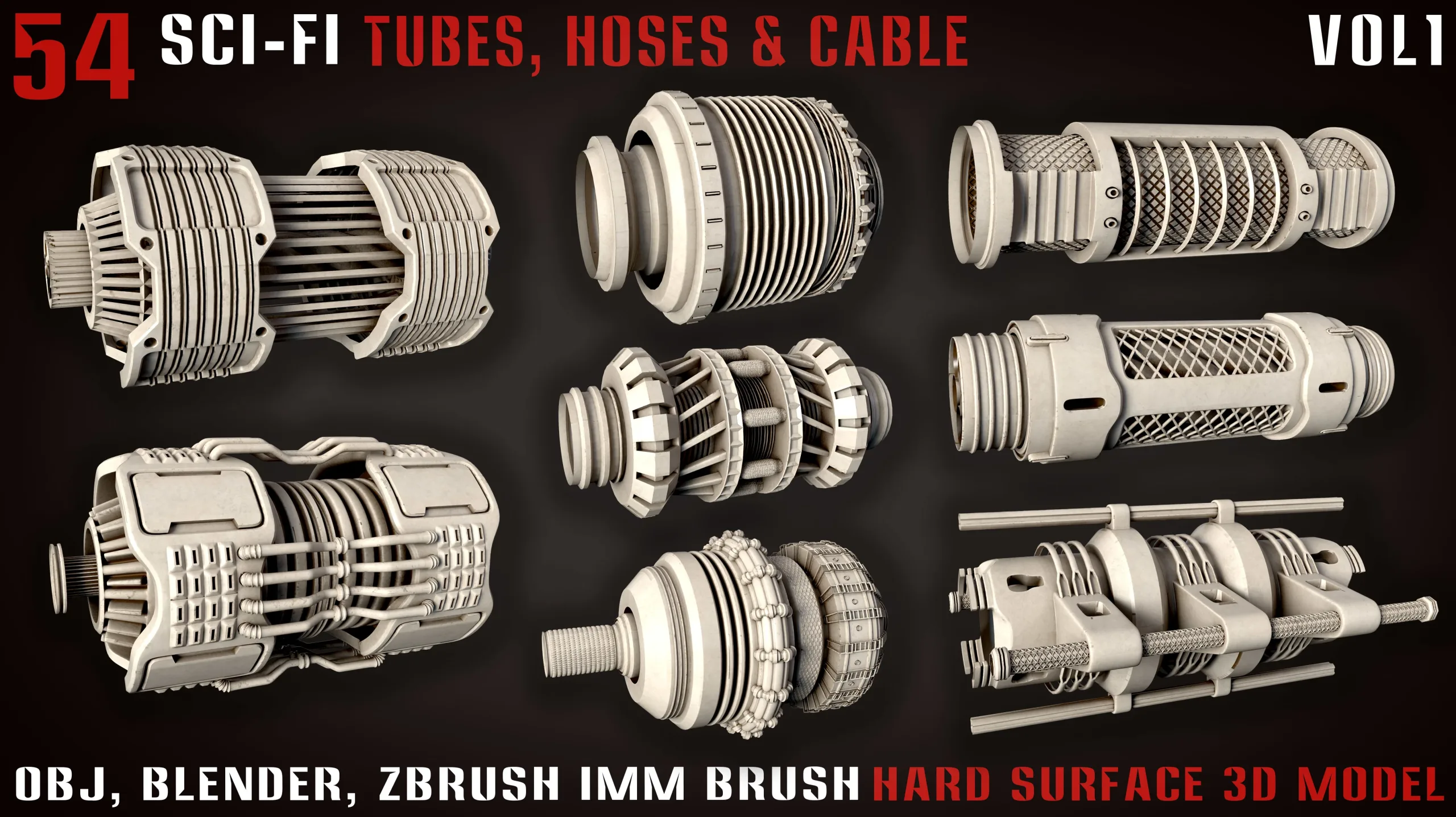 54 Sci-Fi Tubes, Hoses and Cables - vol1