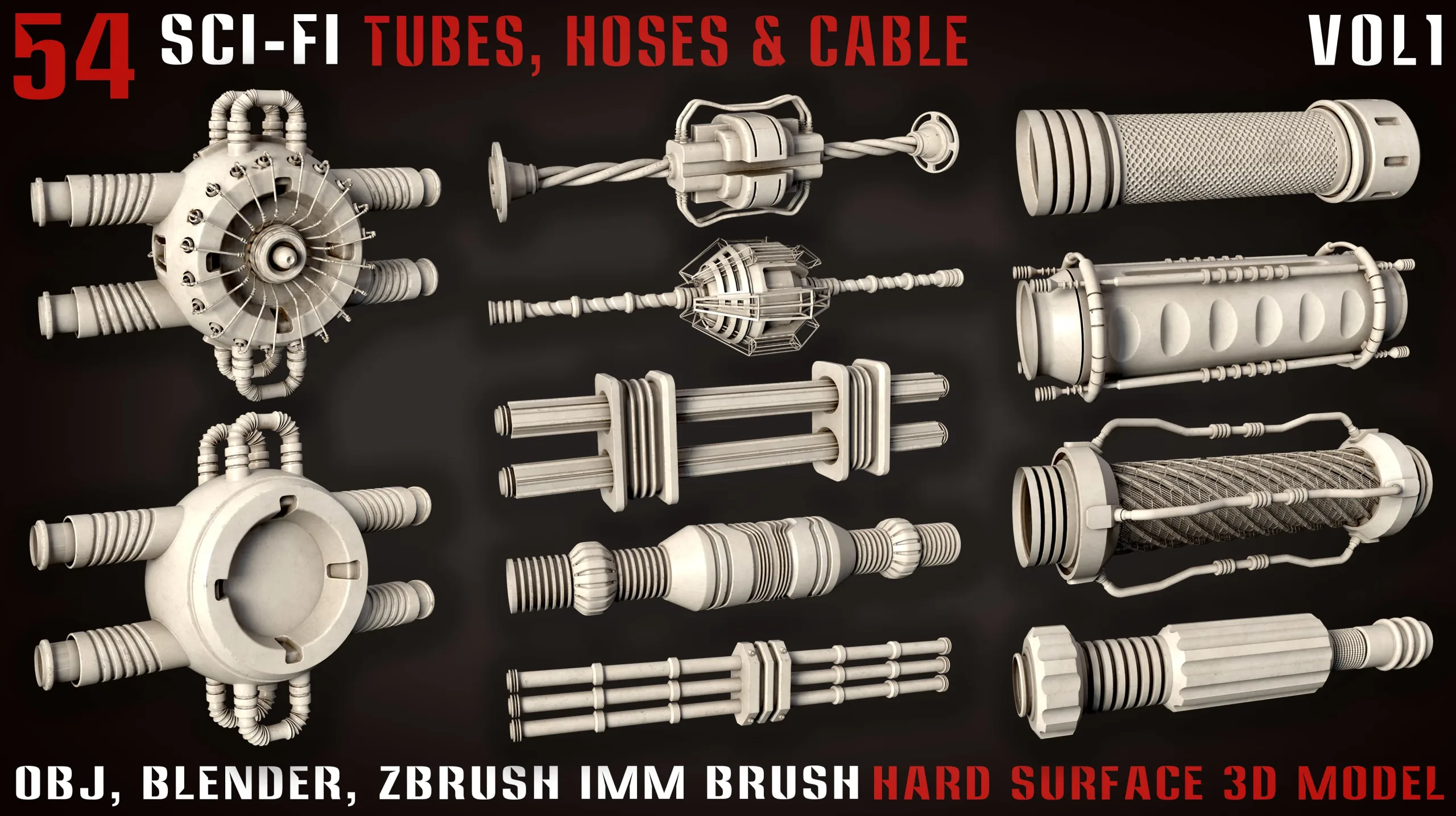 54 Sci-Fi Tubes, Hoses and Cables - vol1
