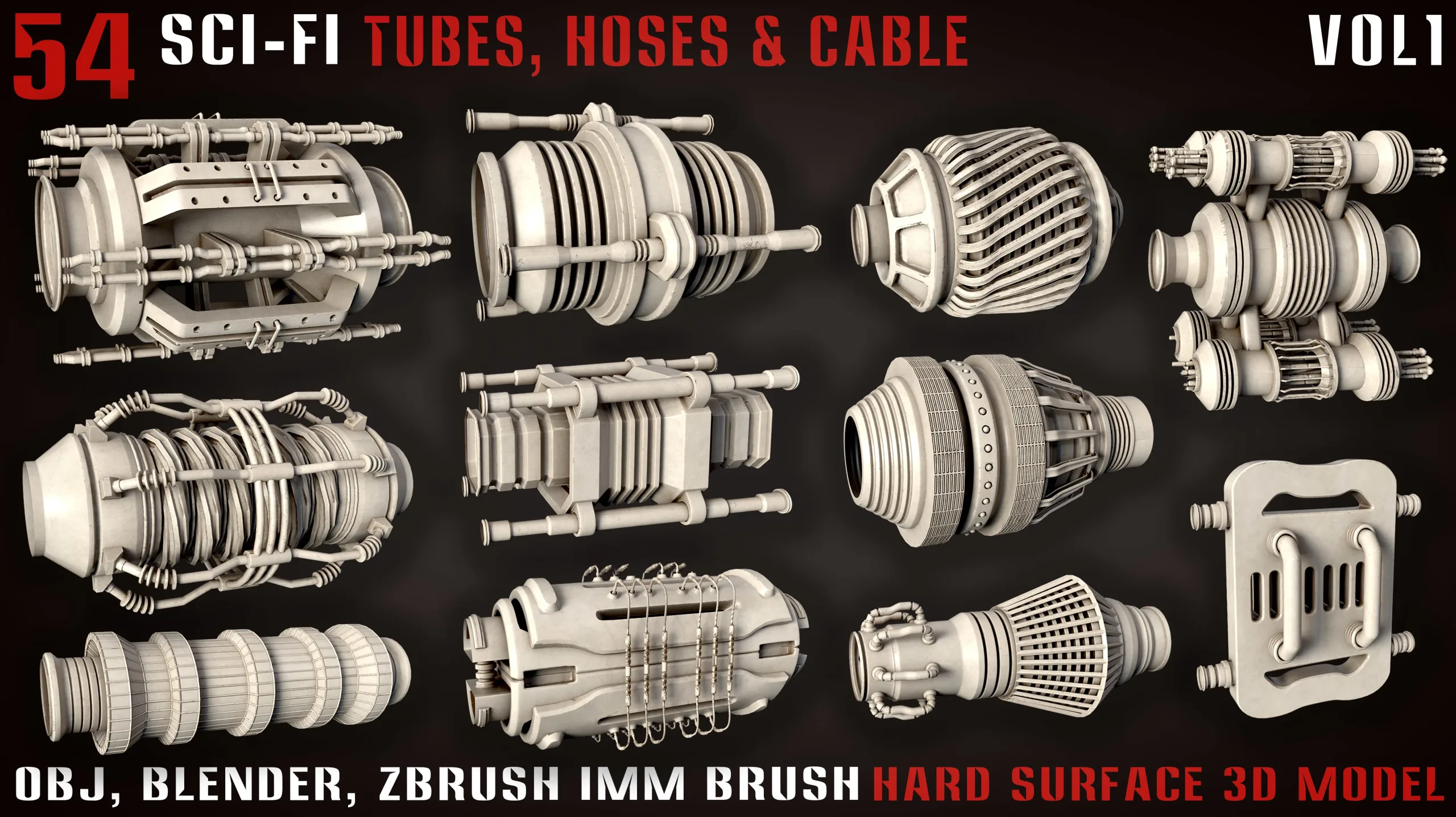 54 Sci-Fi Tubes, Hoses and Cables - vol1