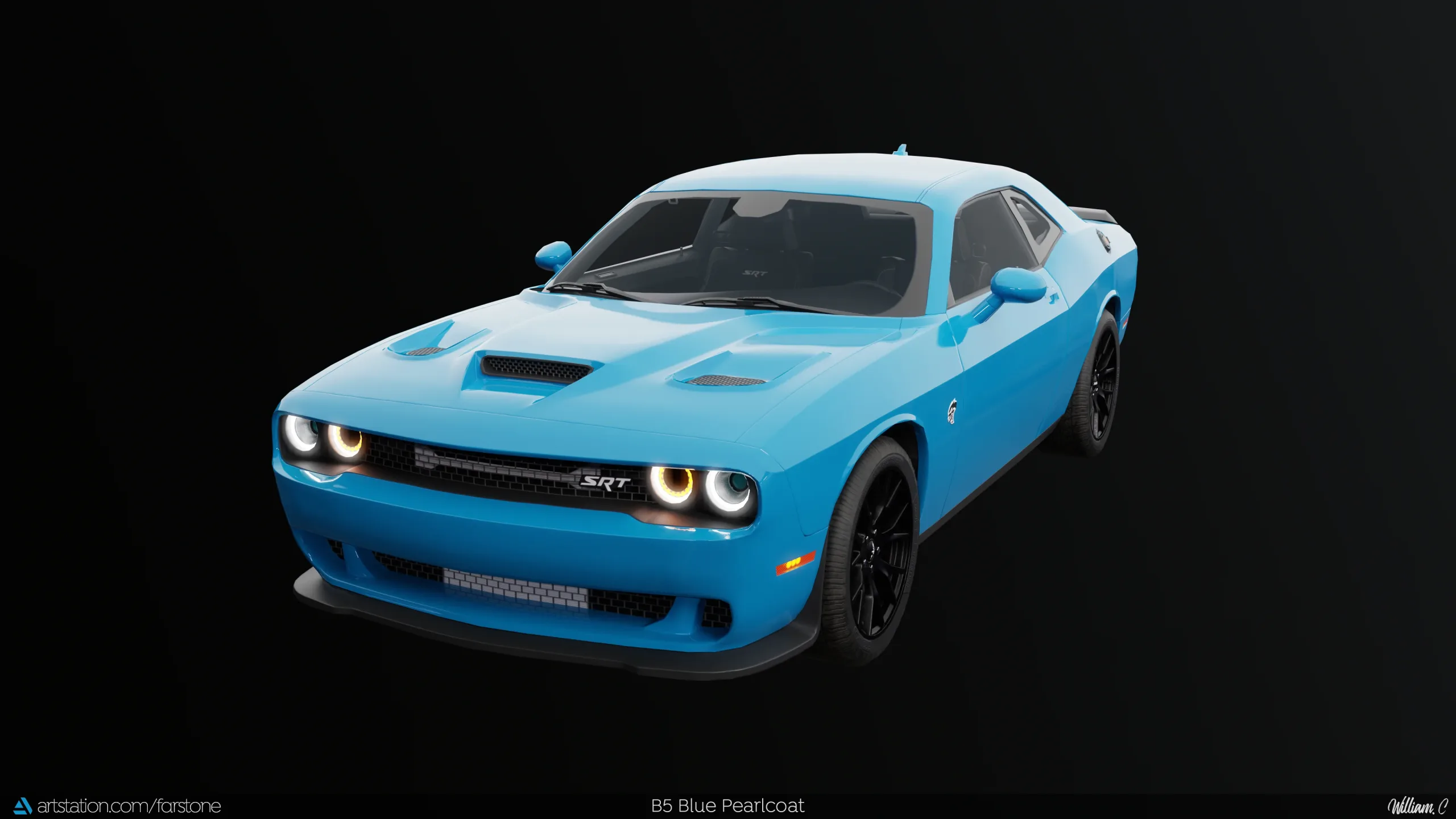 Dodge Challenger Hellcat 2016 SRT + Engine Sounds (PBR - Vehicle)