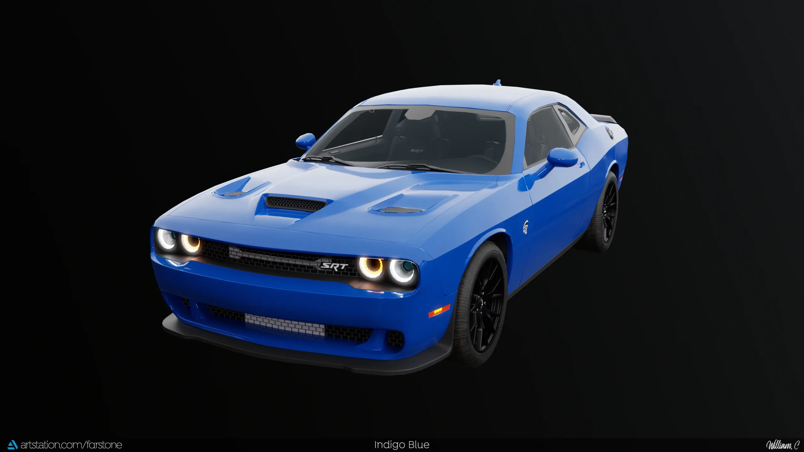 Dodge Challenger Hellcat 2016 SRT + Engine Sounds (PBR - Vehicle)