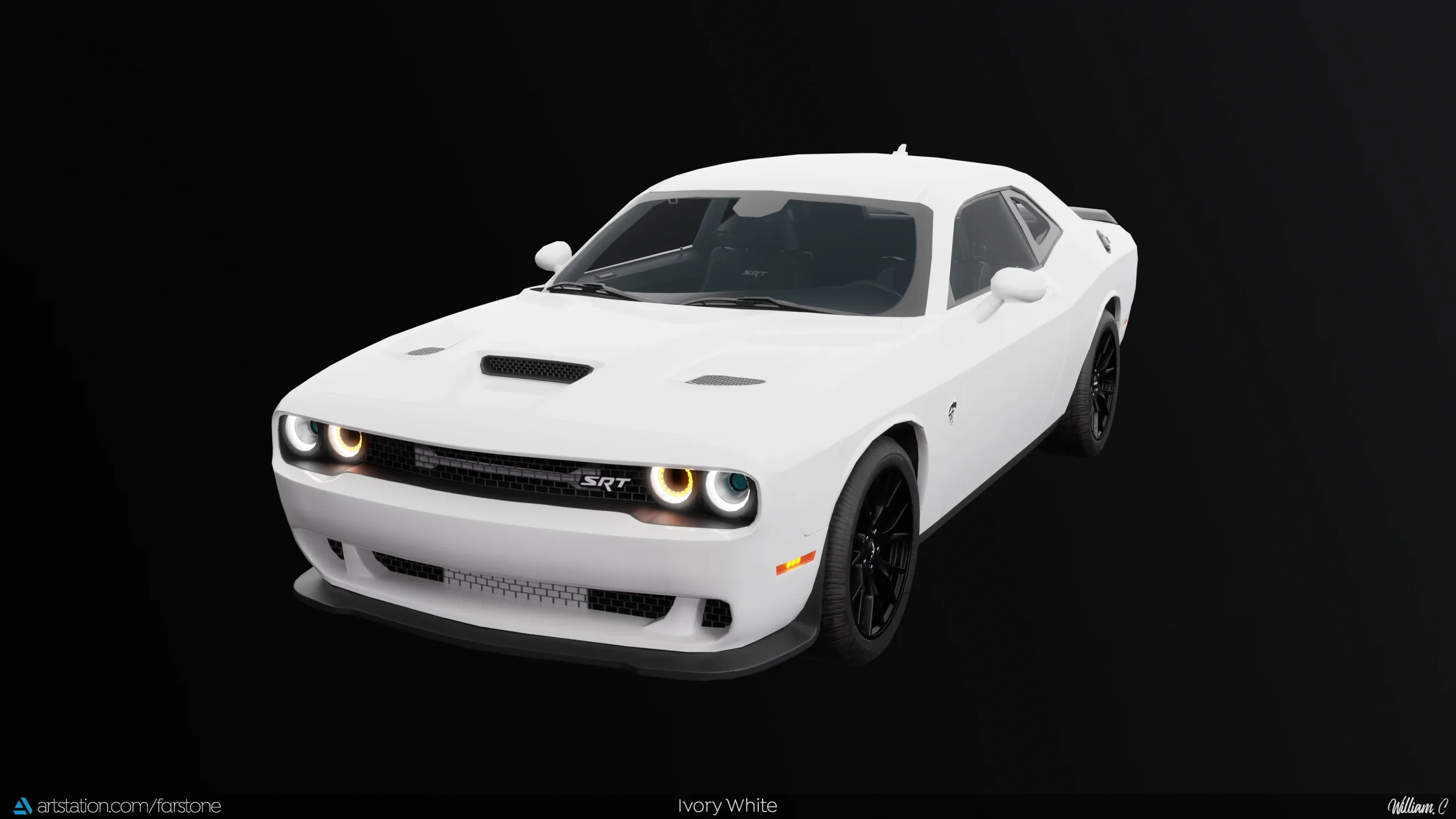 Dodge Challenger Hellcat 2016 SRT + Engine Sounds (PBR - Vehicle)