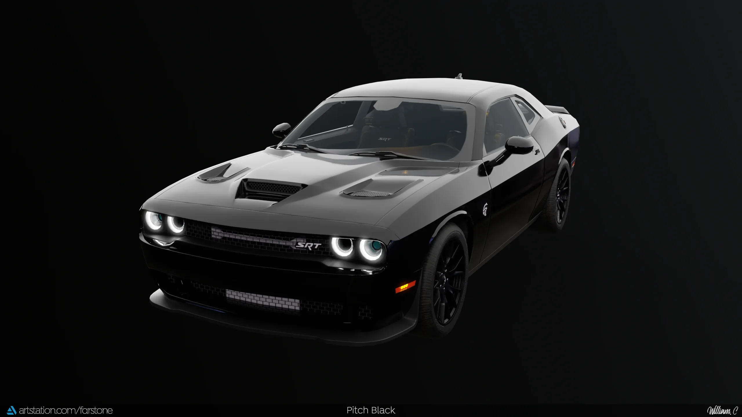 Dodge Challenger Hellcat 2016 SRT + Engine Sounds (PBR - Vehicle)