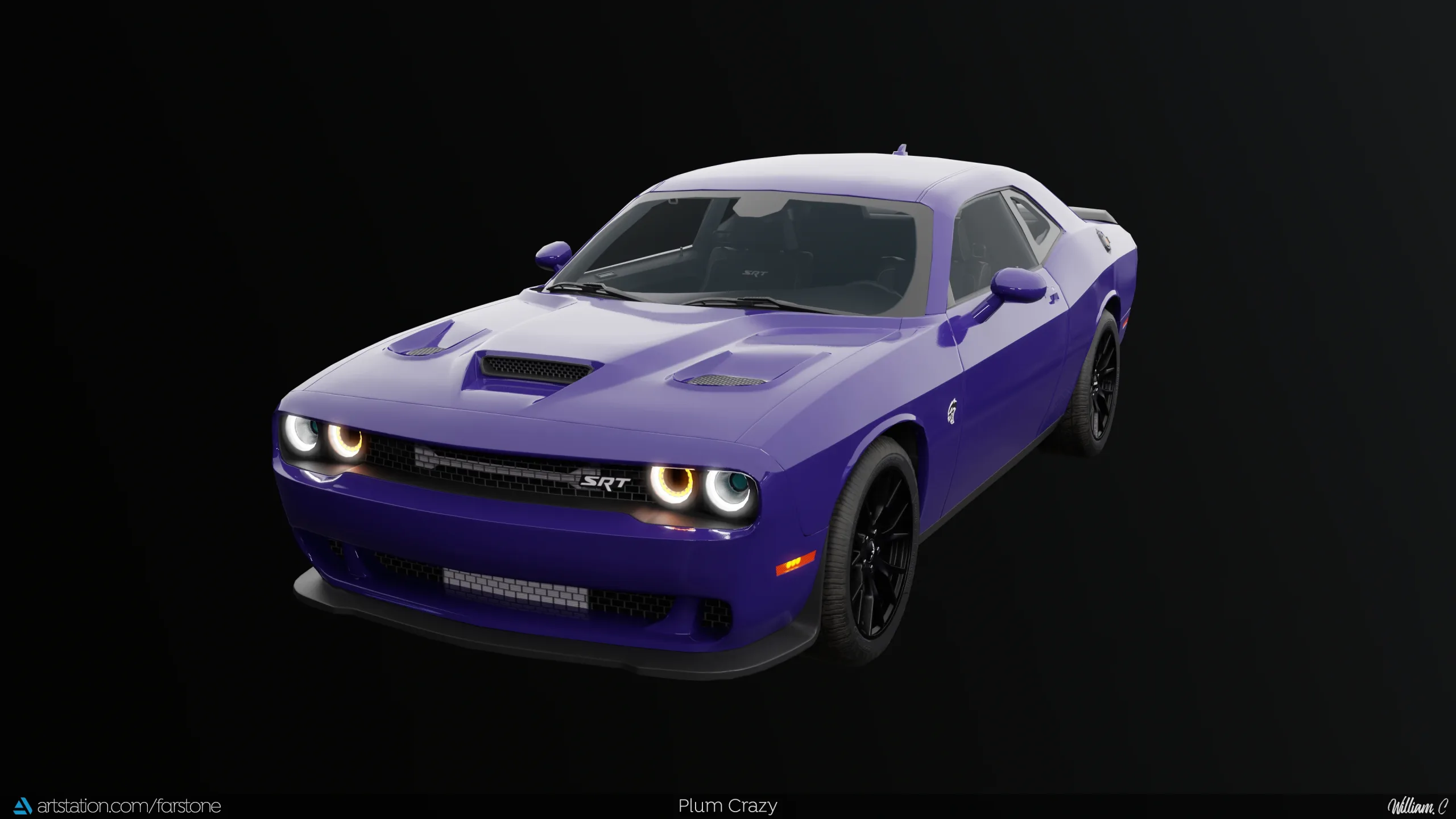 Dodge Challenger Hellcat 2016 SRT + Engine Sounds (PBR - Vehicle)