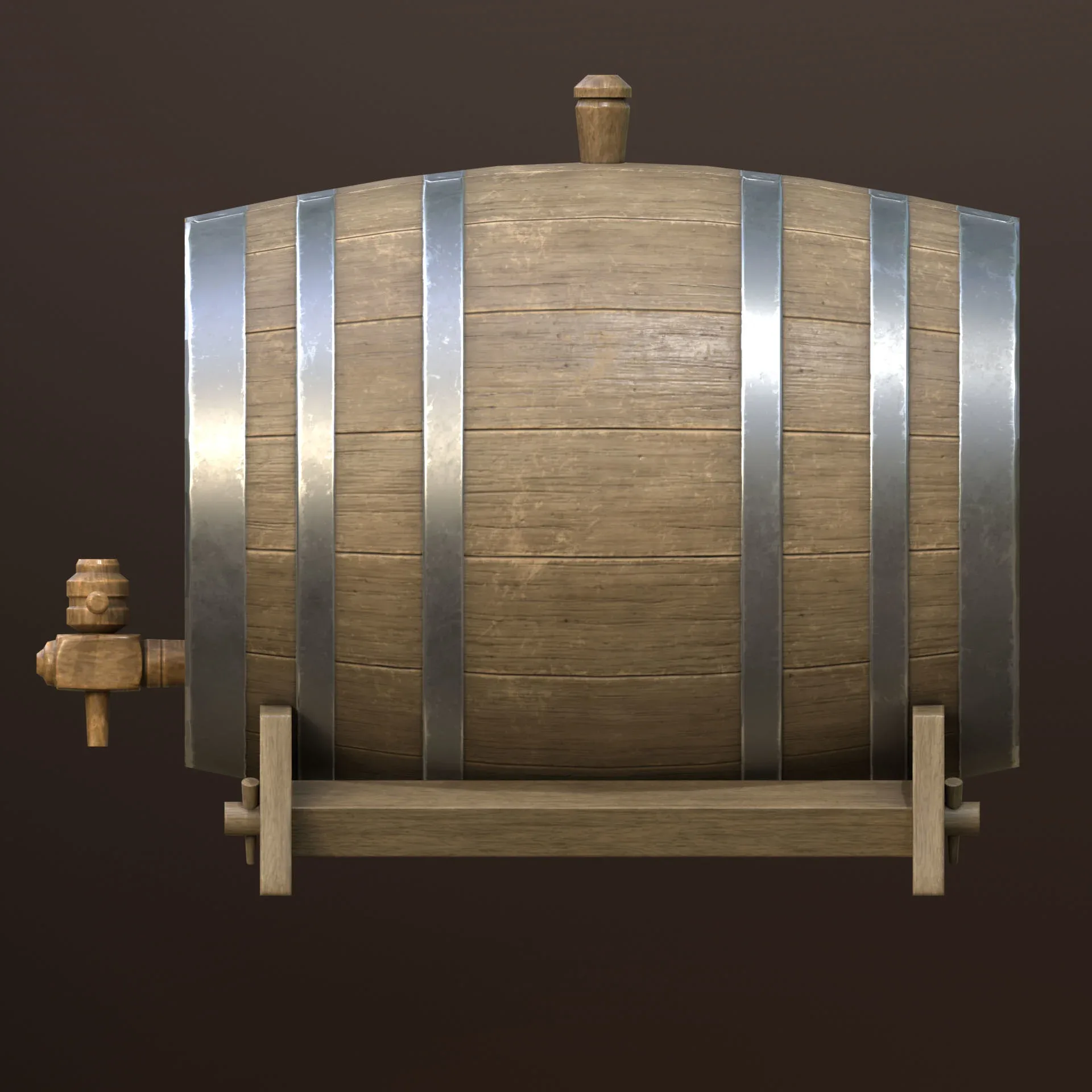 Oak Barrel (Game assets)