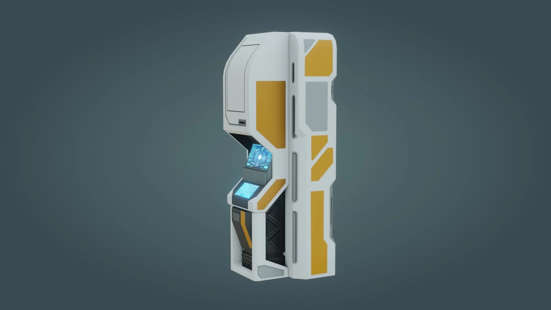 Sci-Fi Computer - Low Poly - Game Ready - PBR