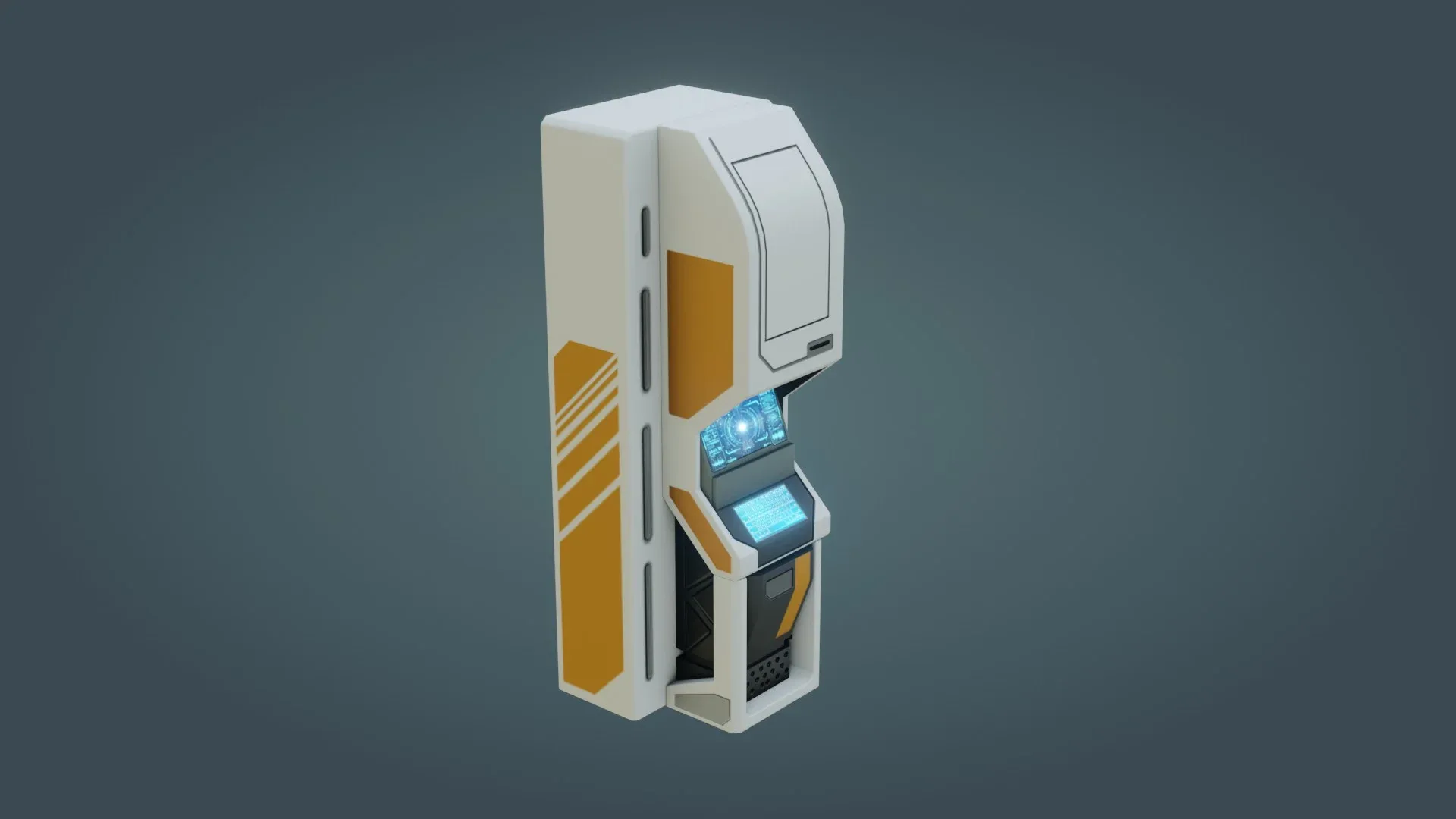 Sci-Fi Computer - Low Poly - Game Ready - PBR