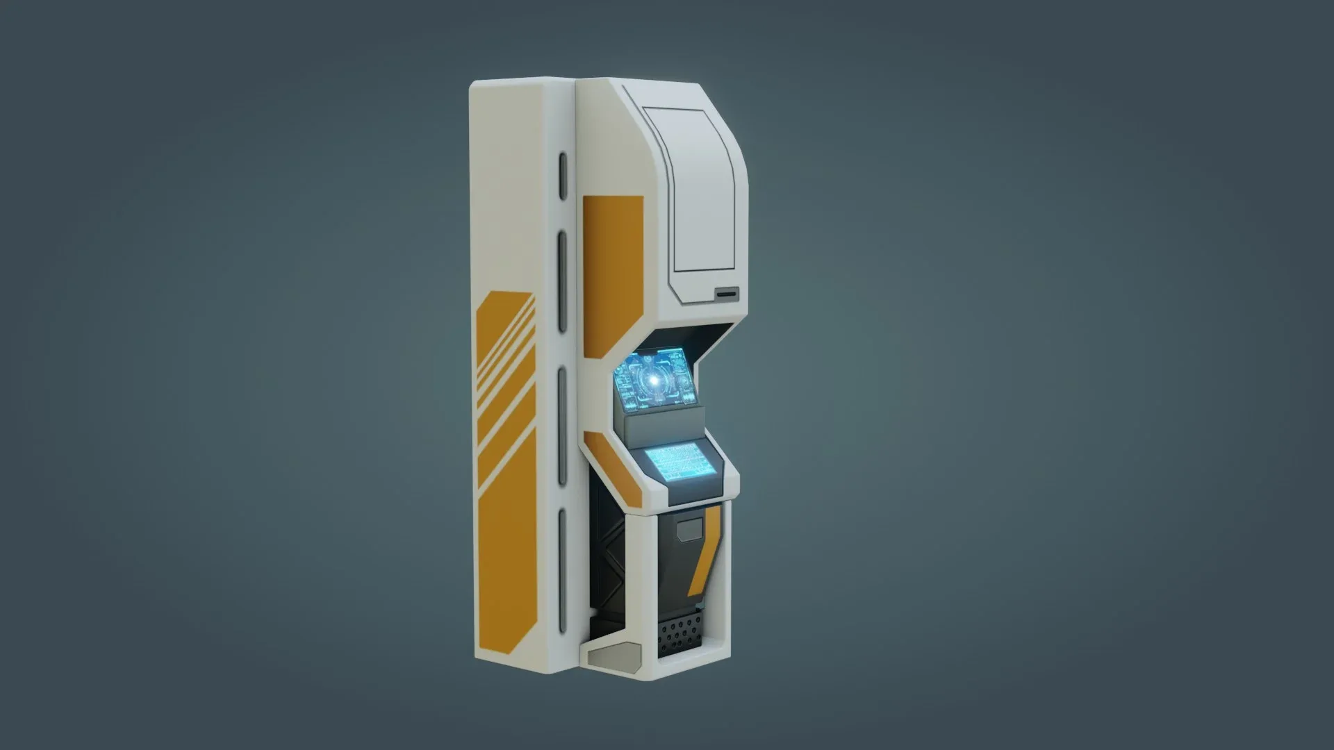 Sci-Fi Computer - Low Poly - Game Ready - PBR