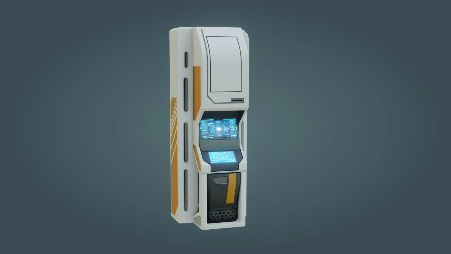 Sci-Fi Computer - Low Poly - Game Ready - PBR