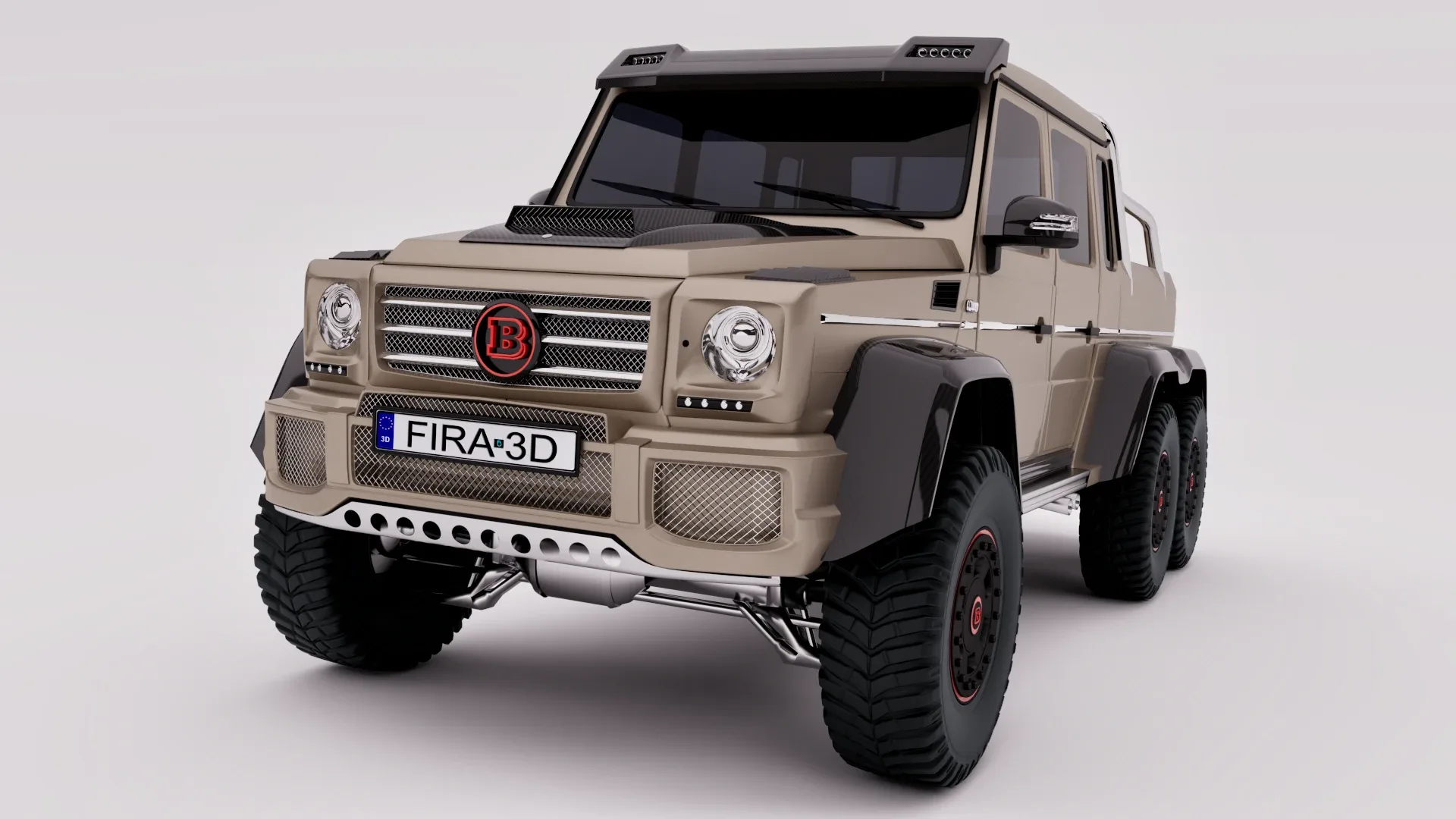 Mercedes G63 Brabus 6x6 2015 (Rigged)