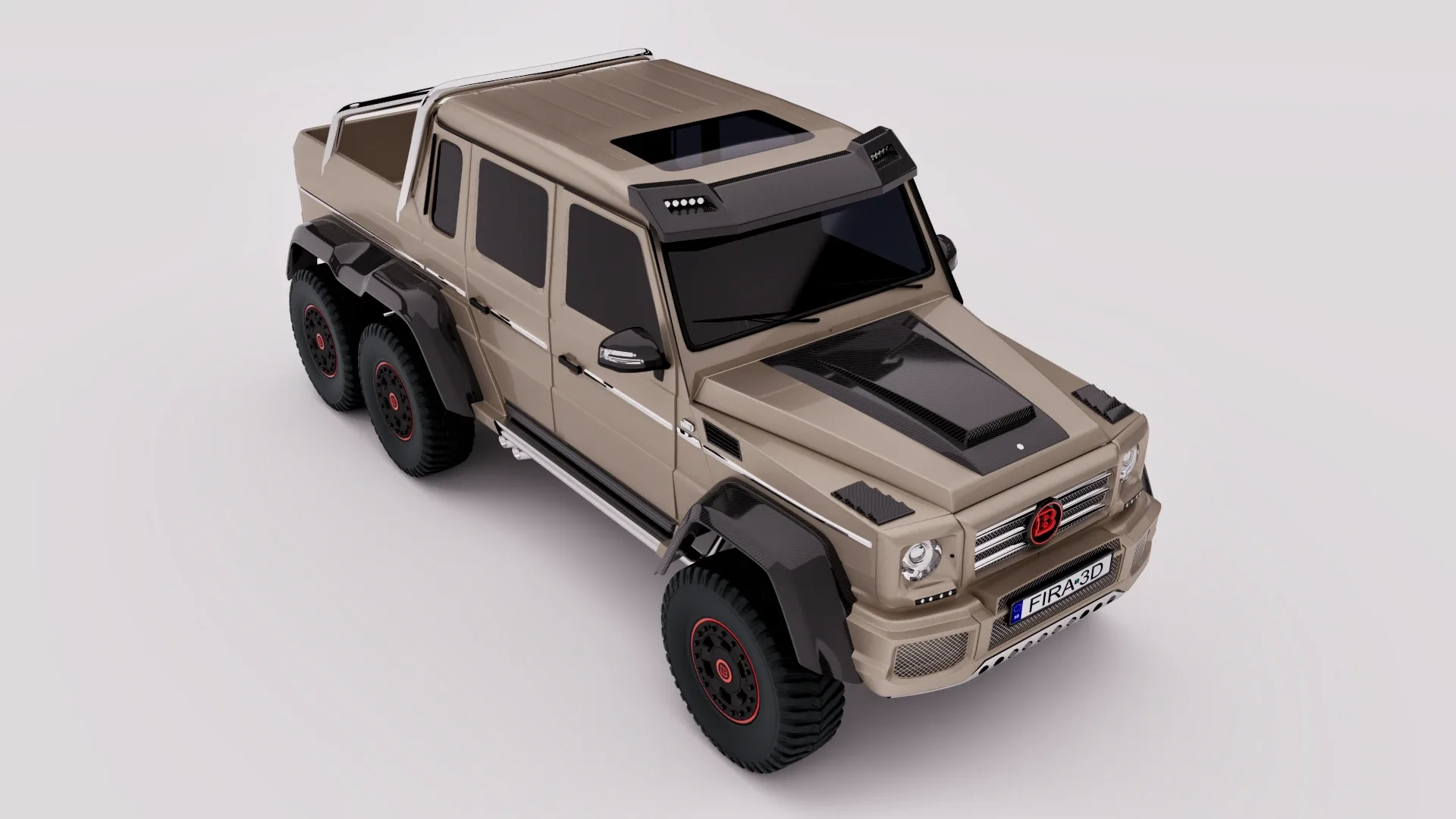 Mercedes G63 Brabus 6x6 2015 (Rigged)