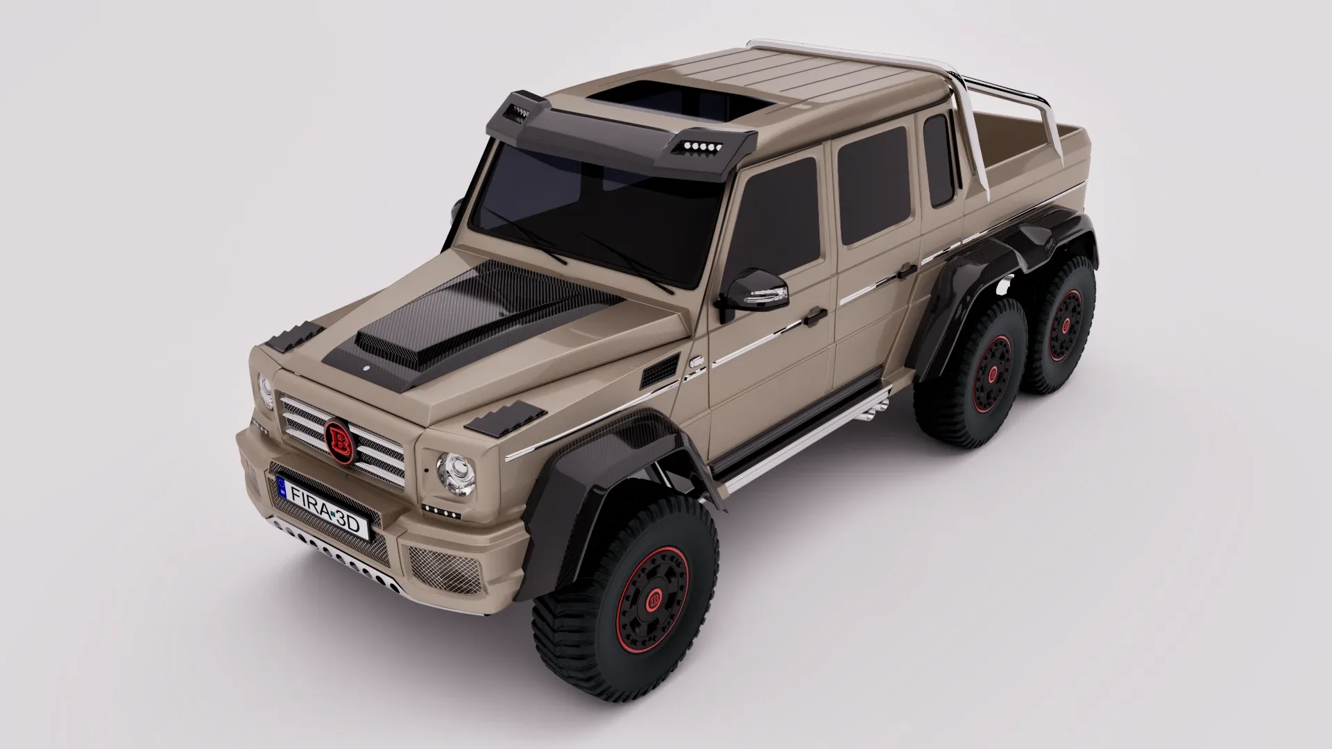 Mercedes G63 Brabus 6x6 2015 (Rigged)