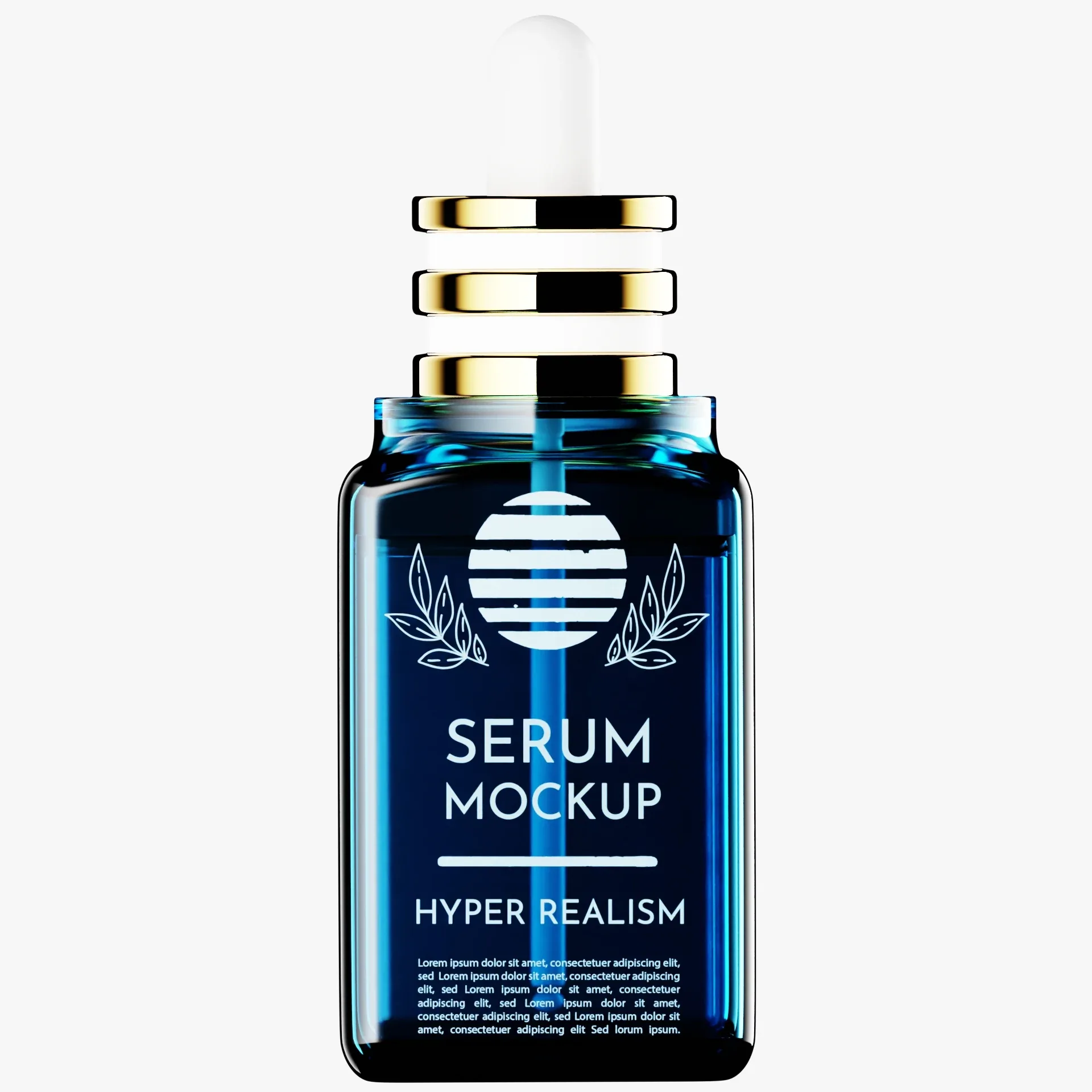 Serum Bottle Mockup - Packed Template Blender File