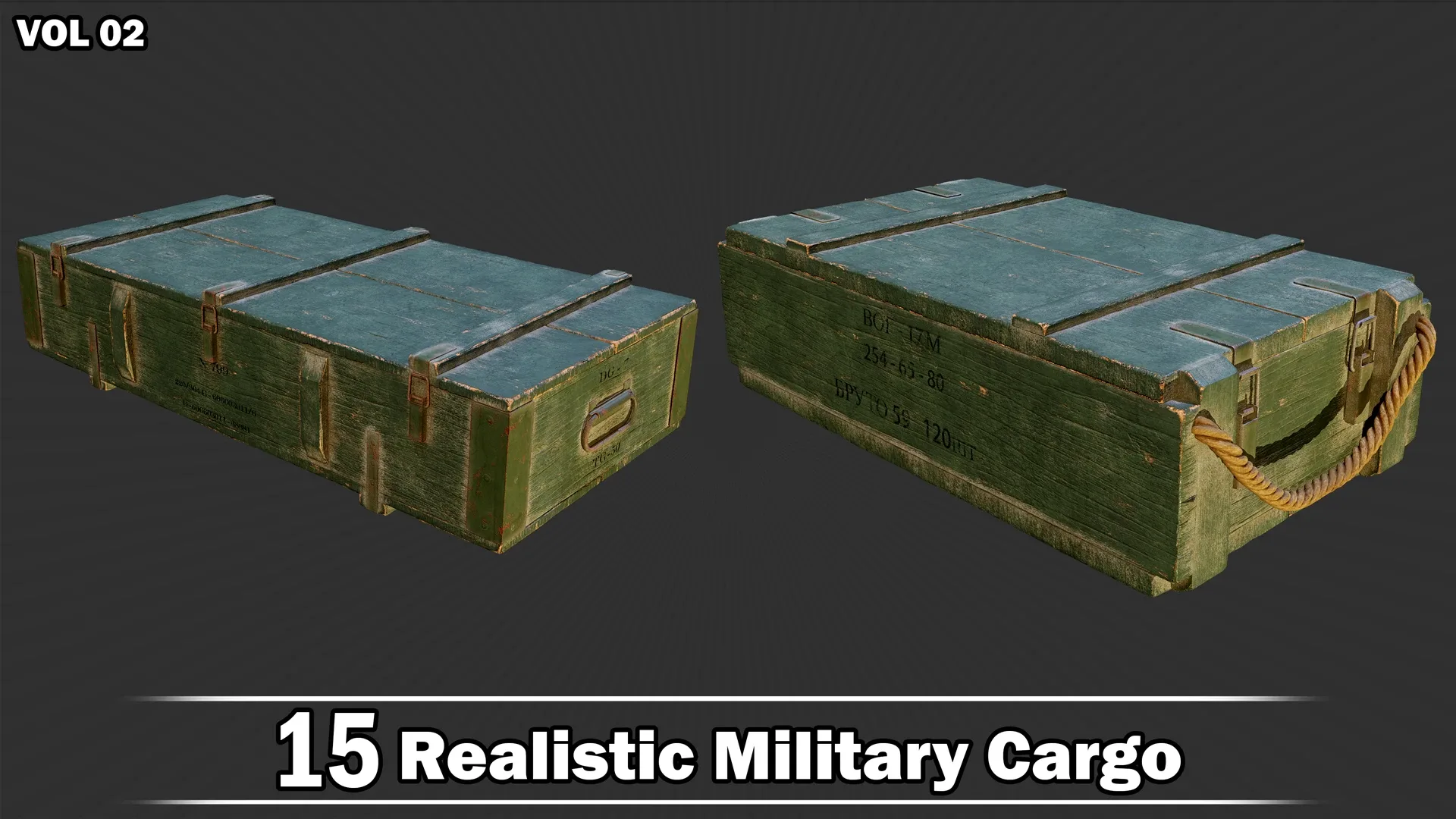 15 Realistic Military Cargo Game Ready VOL02