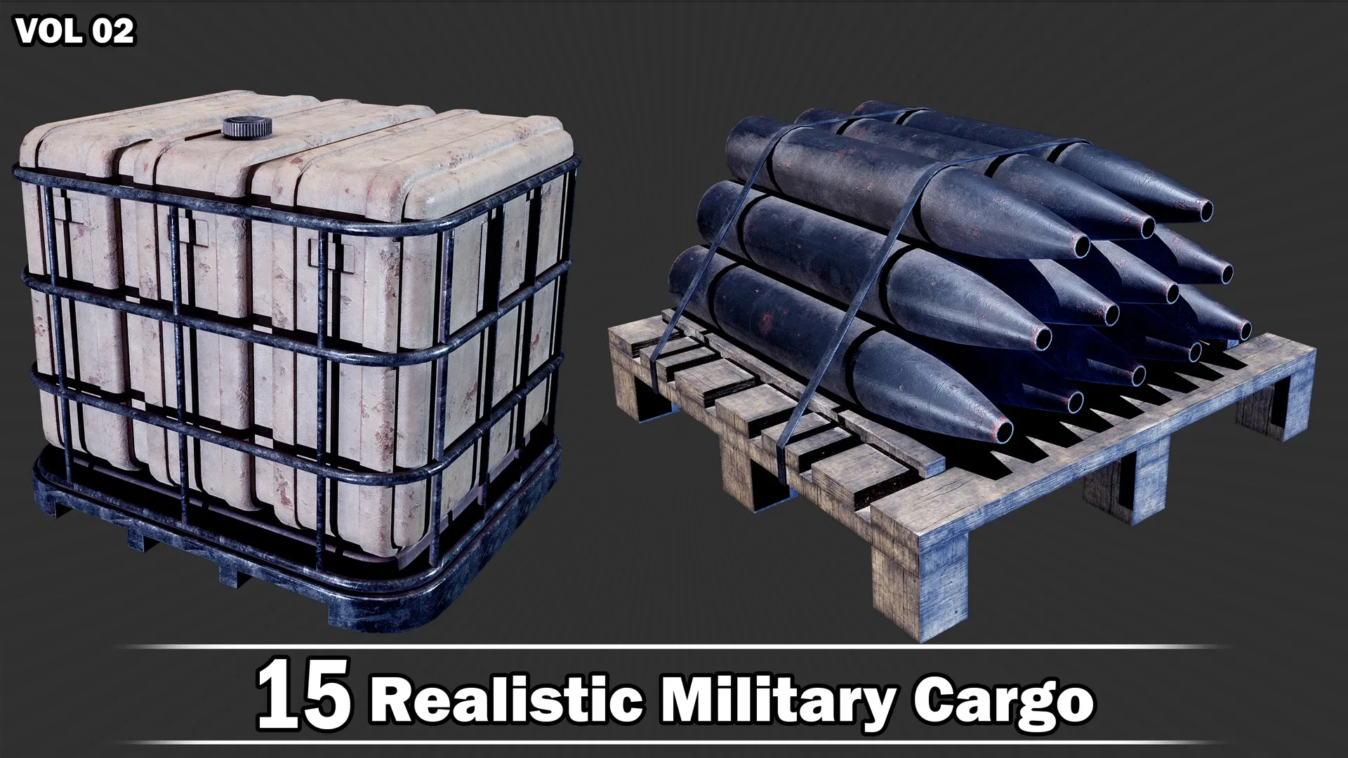 15 Realistic Military Cargo Game Ready VOL02