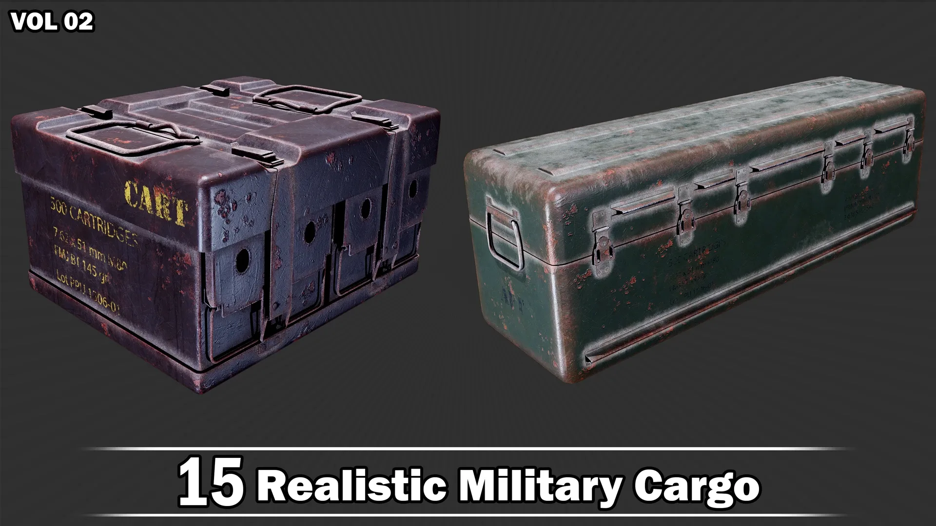 15 Realistic Military Cargo Game Ready VOL02