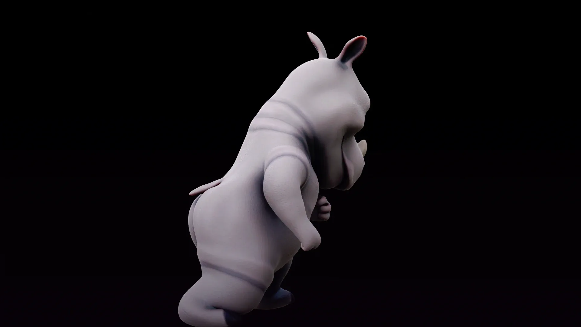 Rhino - rigged cartoon character for blender Low-poly 3D model