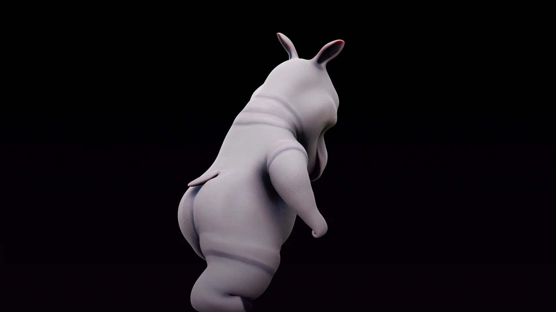 Rhino - rigged cartoon character for blender Low-poly 3D model