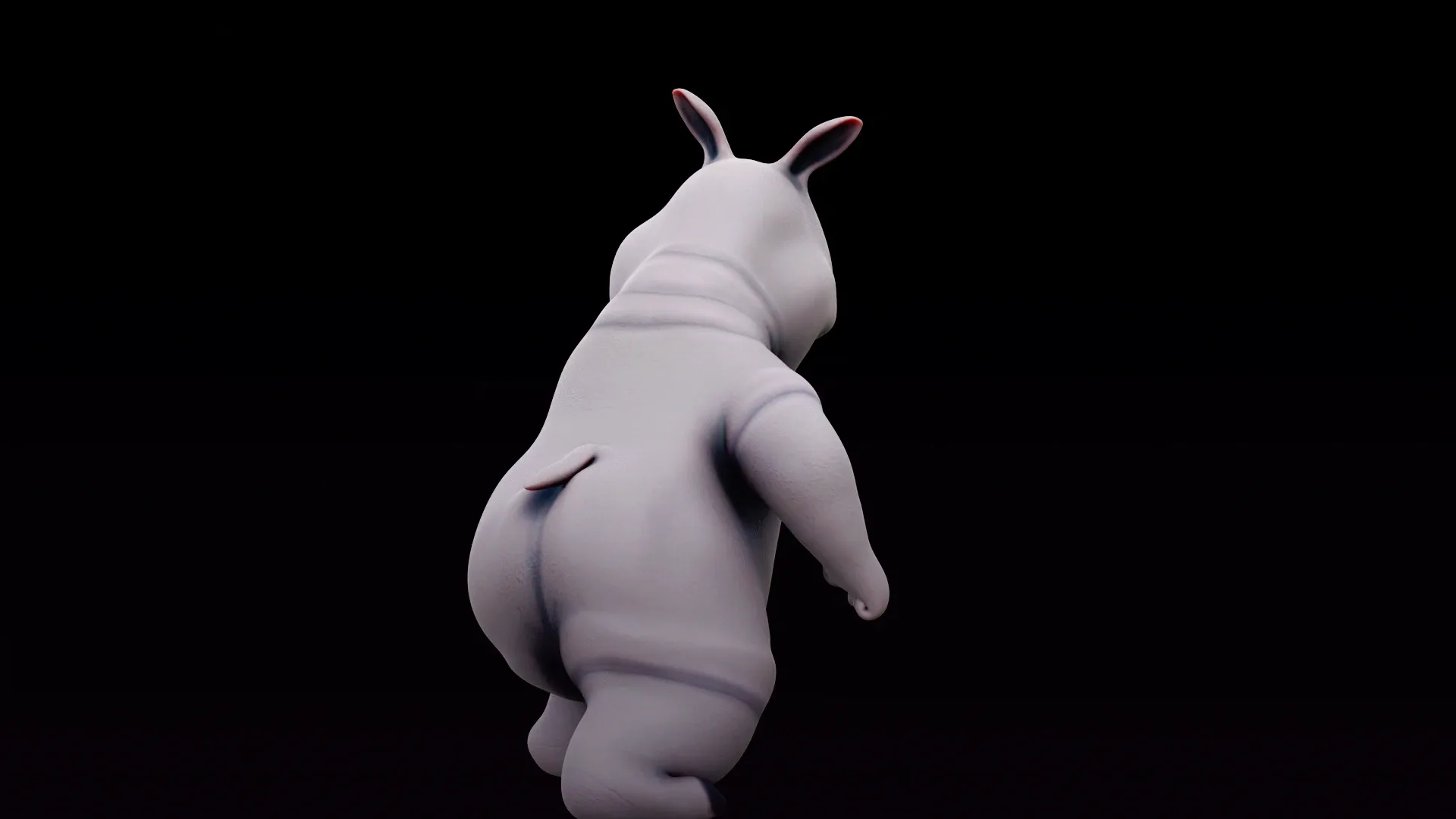 Rhino - rigged cartoon character for blender Low-poly 3D model