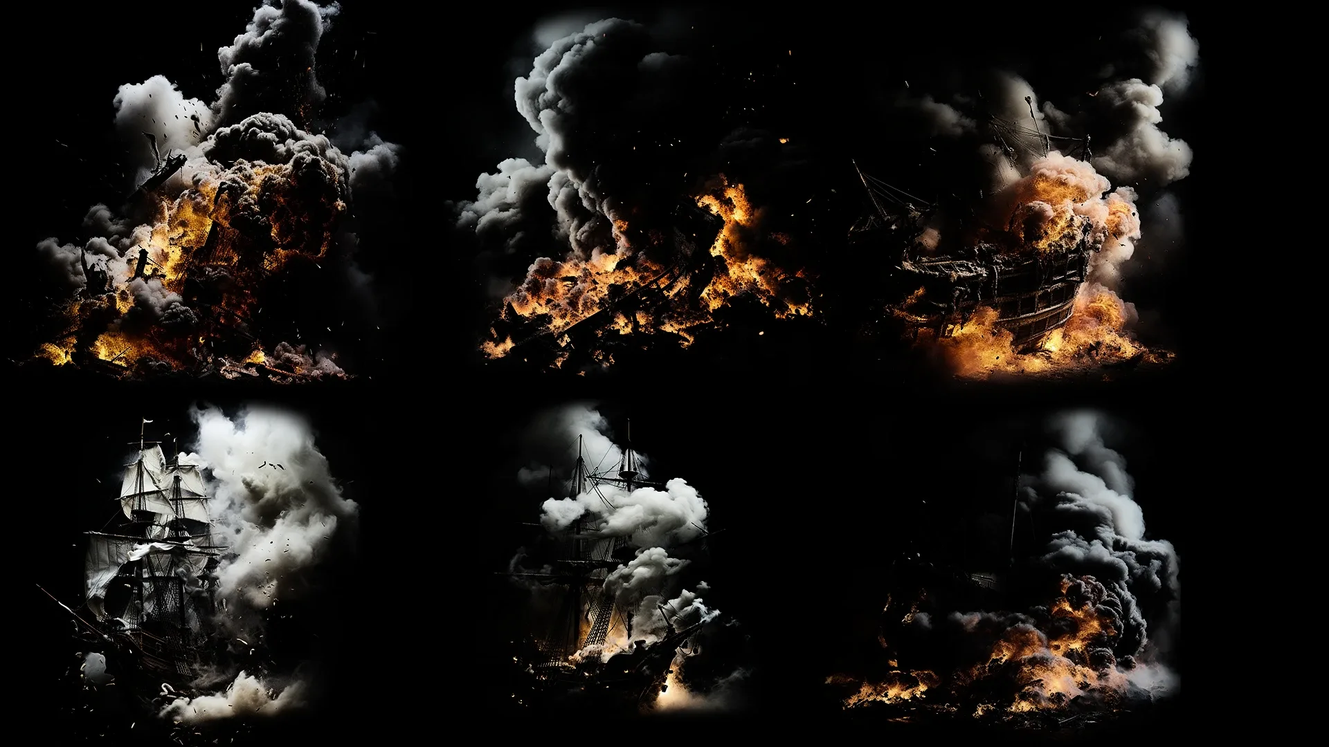 140 Smoke & Blast Effects Bundle - 4k (PNG & JPEG Files)