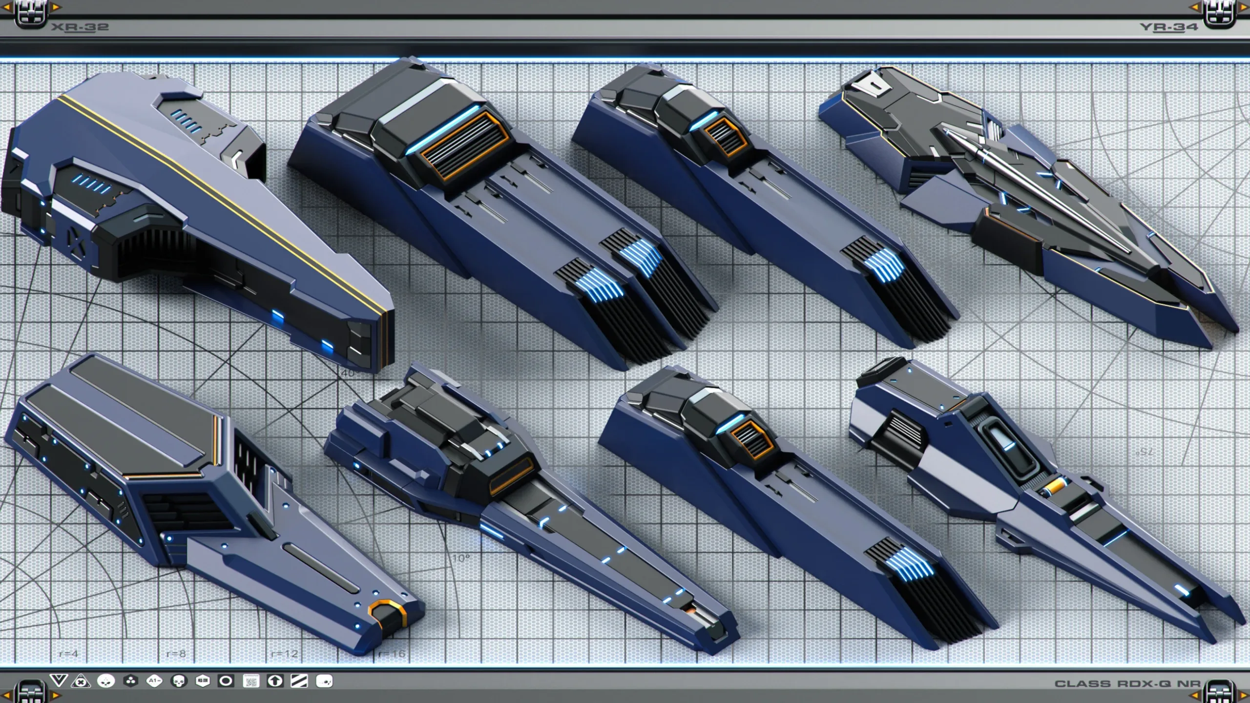 SPACESHIP Hard Surface KITBASH 350 DETAILS