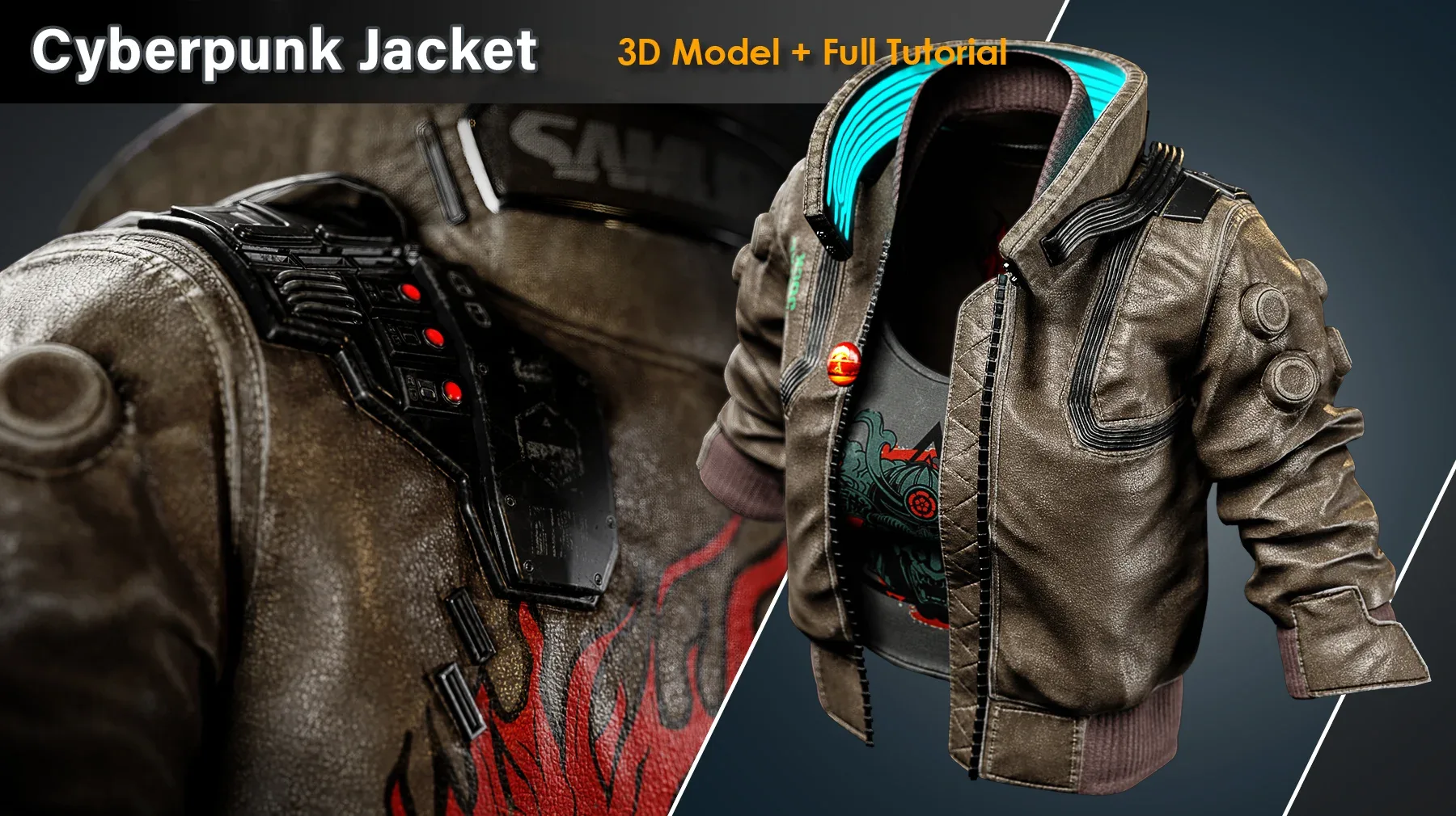 Cyberpunk Jacket / Full Tutorial + 3D Model