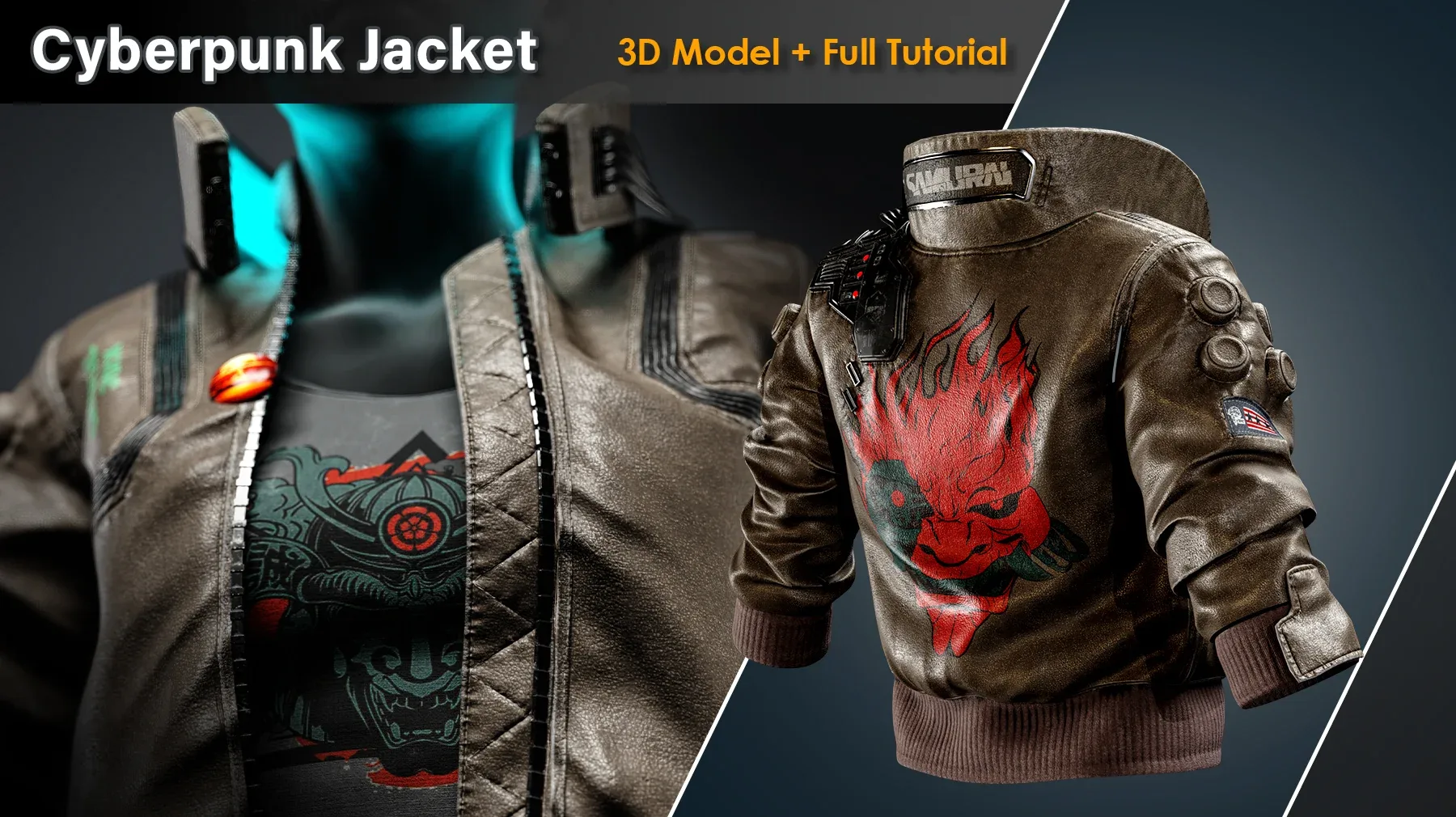 Cyberpunk Jacket / Full Tutorial + 3D Model