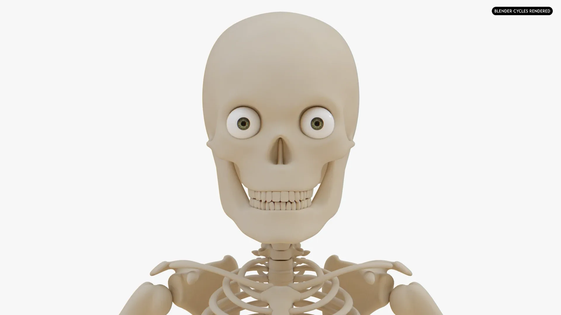 Human Cartoon Skeleton Stylized