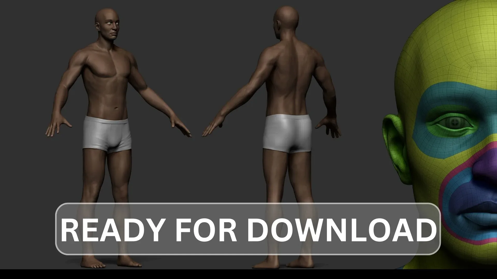 Character of Color Afro Descent Male Base Model