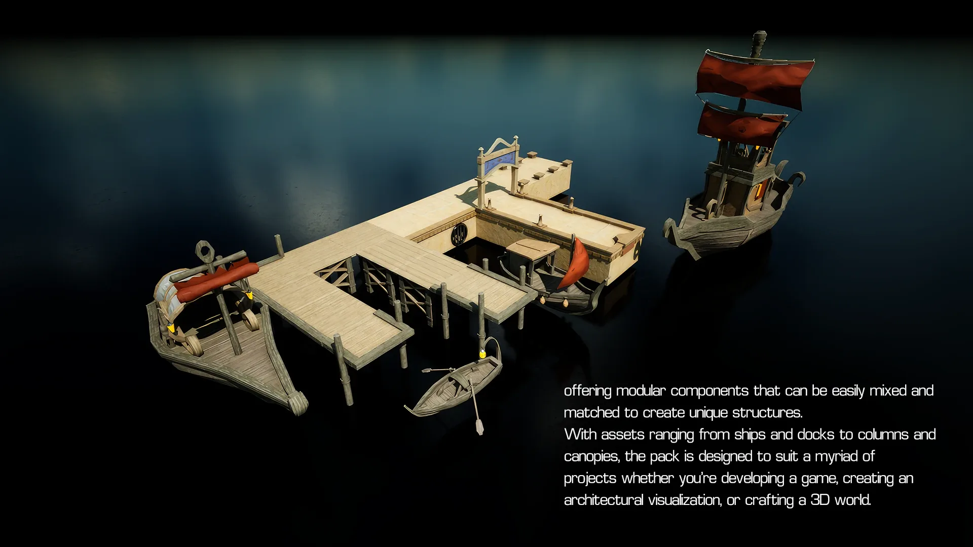 Egypt Themed Stylized 3D Modular Pack | City Pack | 3D Tudor