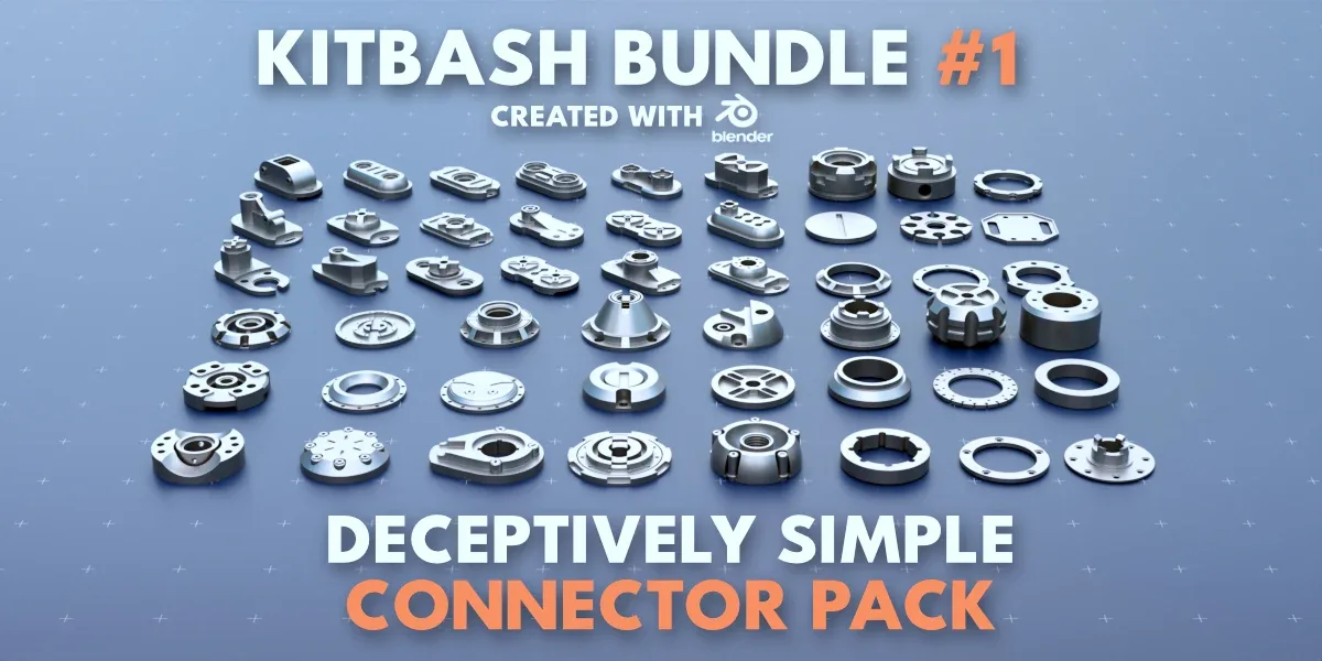 Simple Connector Kitbash Bundle #1