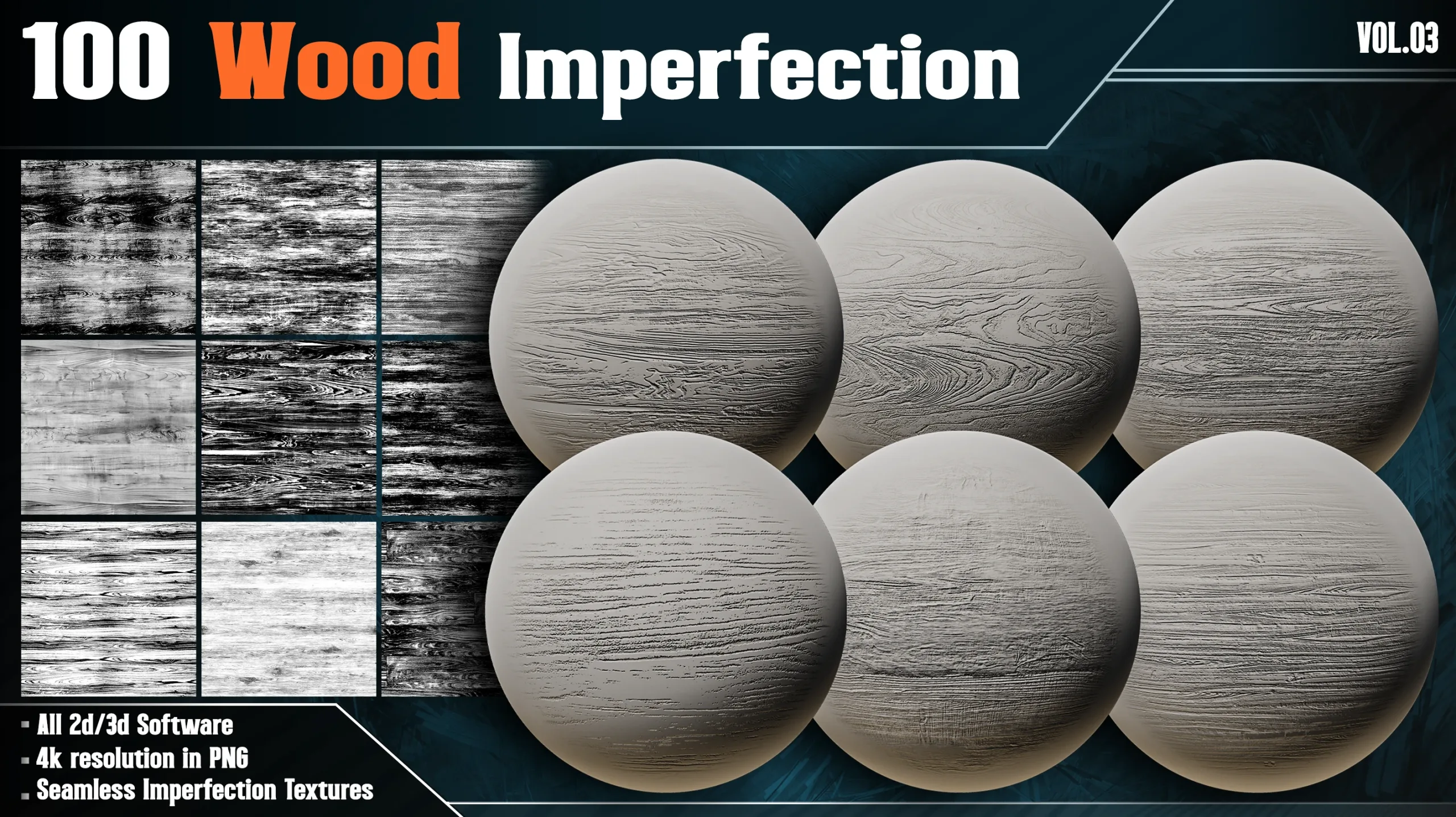 100 Wood Imperfection Texture - Vol.03